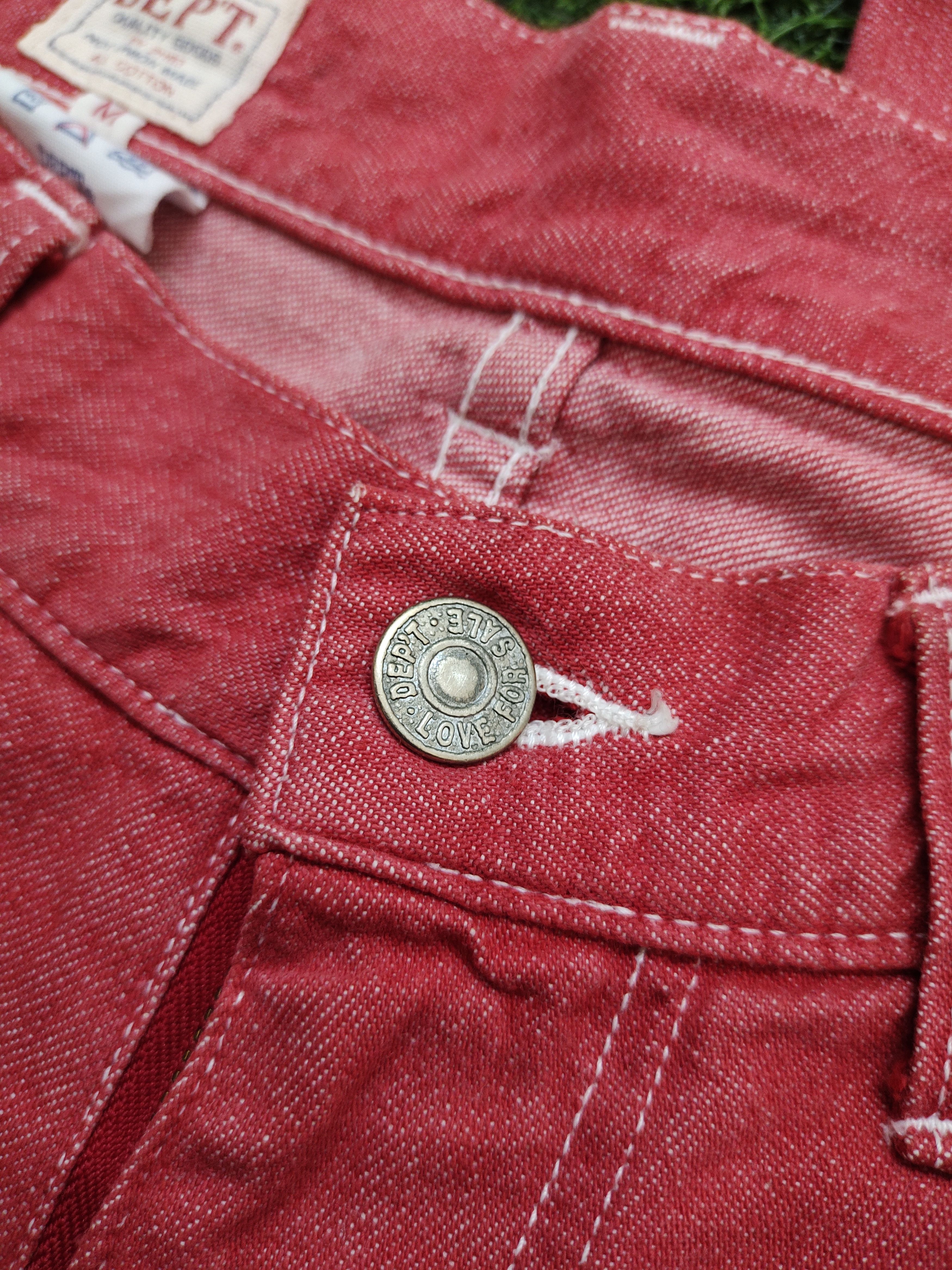 Number (N)ine × Undercover Baggy Jeans Dept Japan Red Denim Wide Leg IfSixWasNine Y2k Size US 30 / EU 46 - 19 Thumbnail
