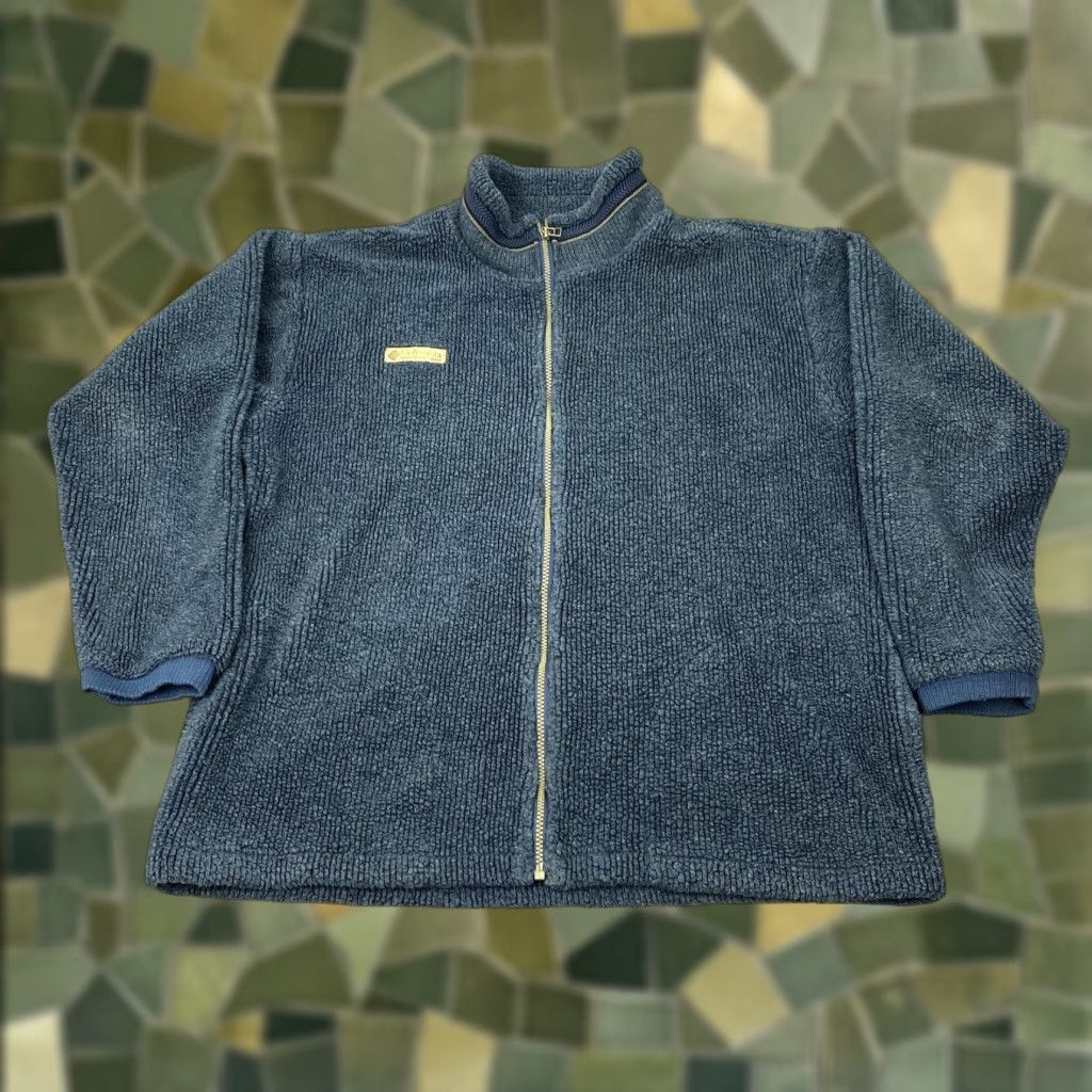 Vintage VINTAGE Columbia Jacket Mens Large Blue Full Zip Fleece Sherpa Made USA 90s Rare Size US L / EU 52-54 / 3 - 1 Thumbnail