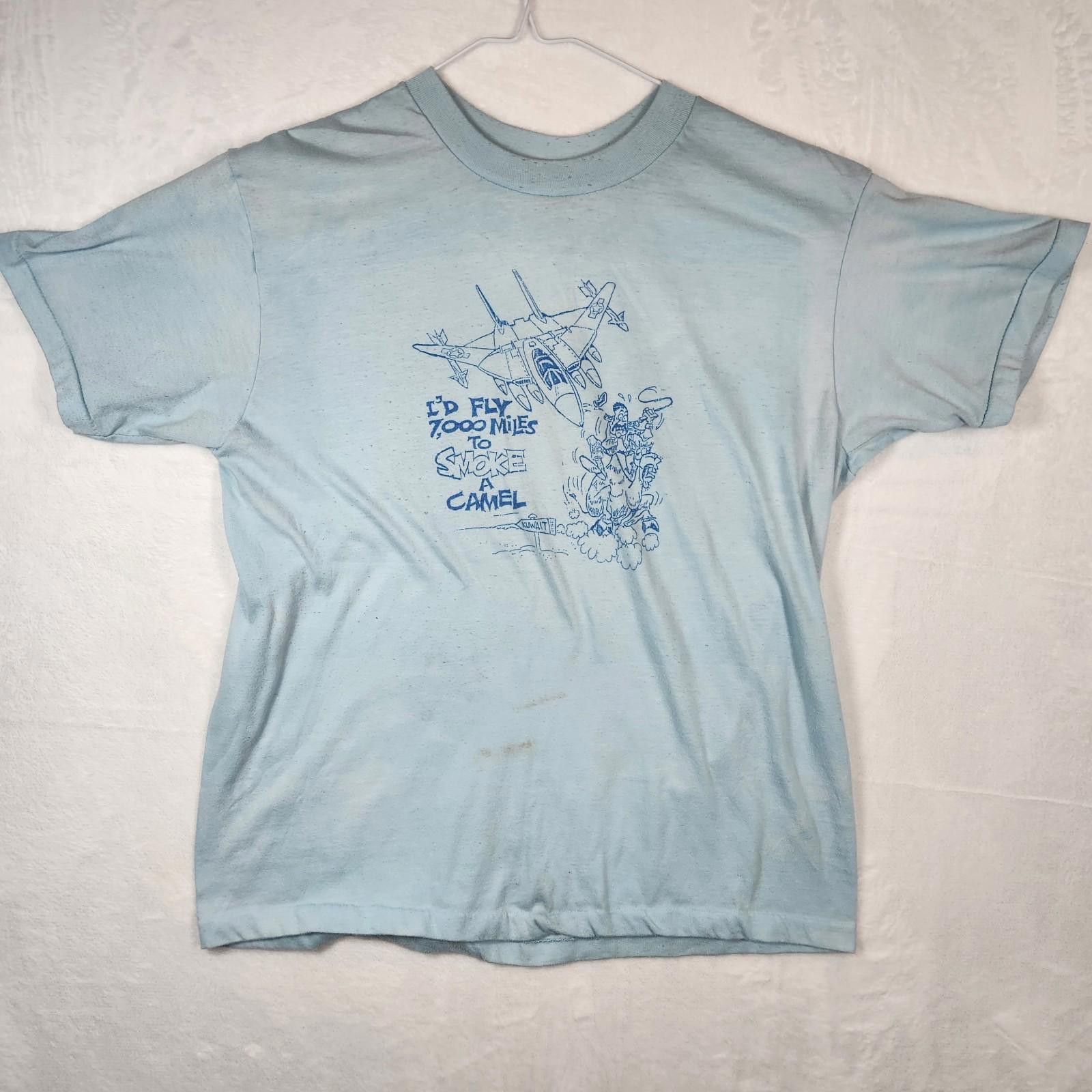 Designer Vtg Single Stitch Humor Graphic Tshirt Blue Size Large 1991 Size US L / EU 52-54 / 3 - 1 Thumbnail