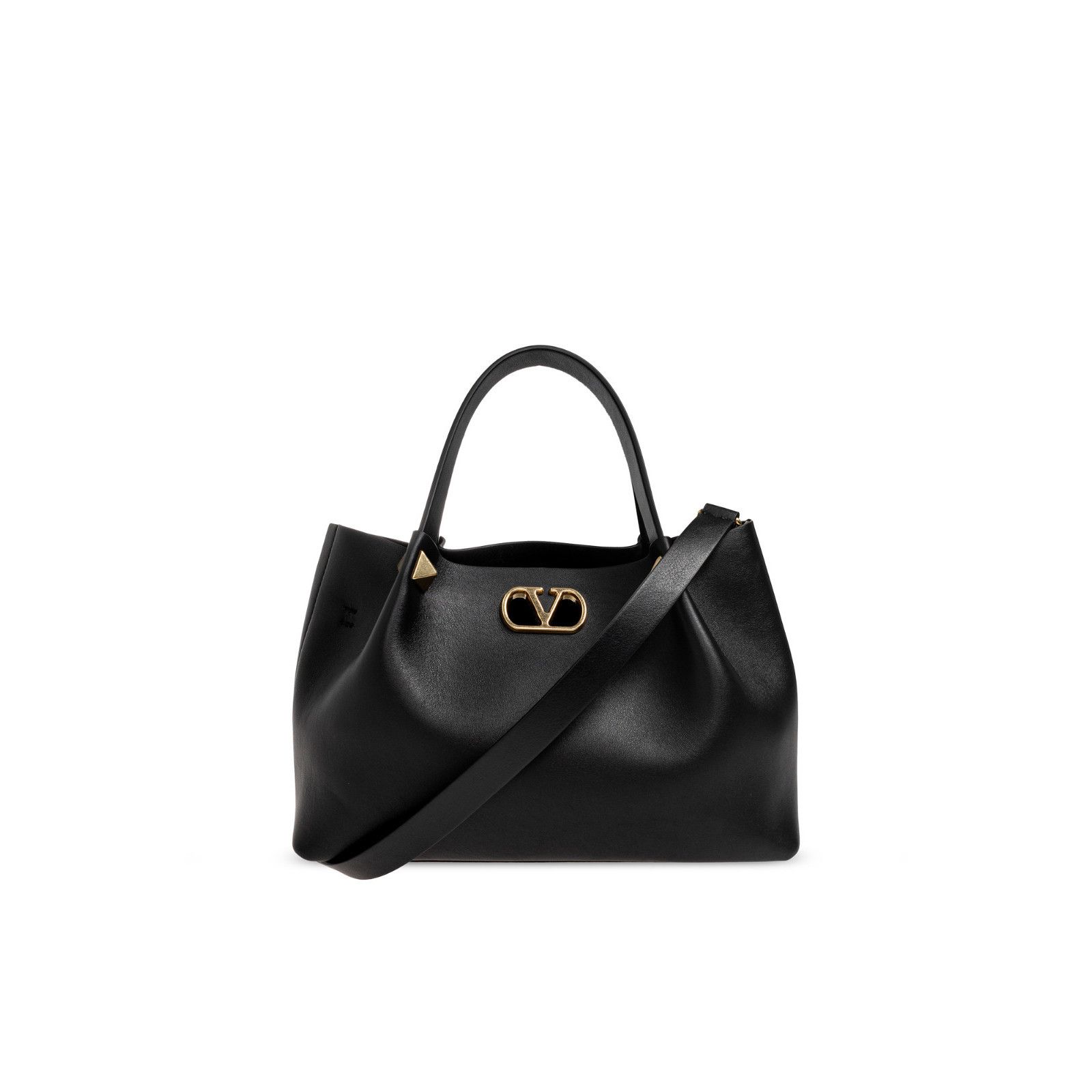 Valentino VALENTINO GARAVANI Black Leather Shopping Bag New & Authenti Size ONE SIZE - 1 Thumbnail