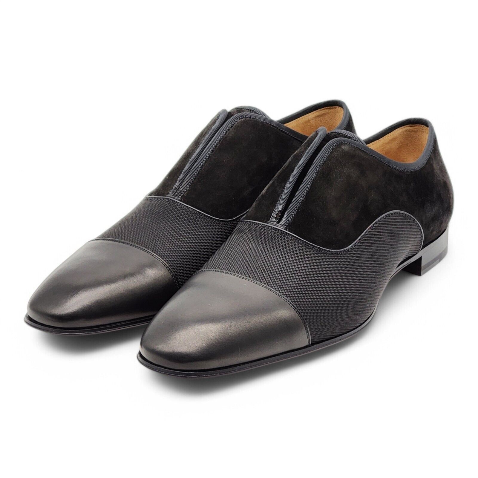 Christian Louboutin Alpha Male Suede/leather Oxford Shoes - Black Eu 44 / Us 11, Men's