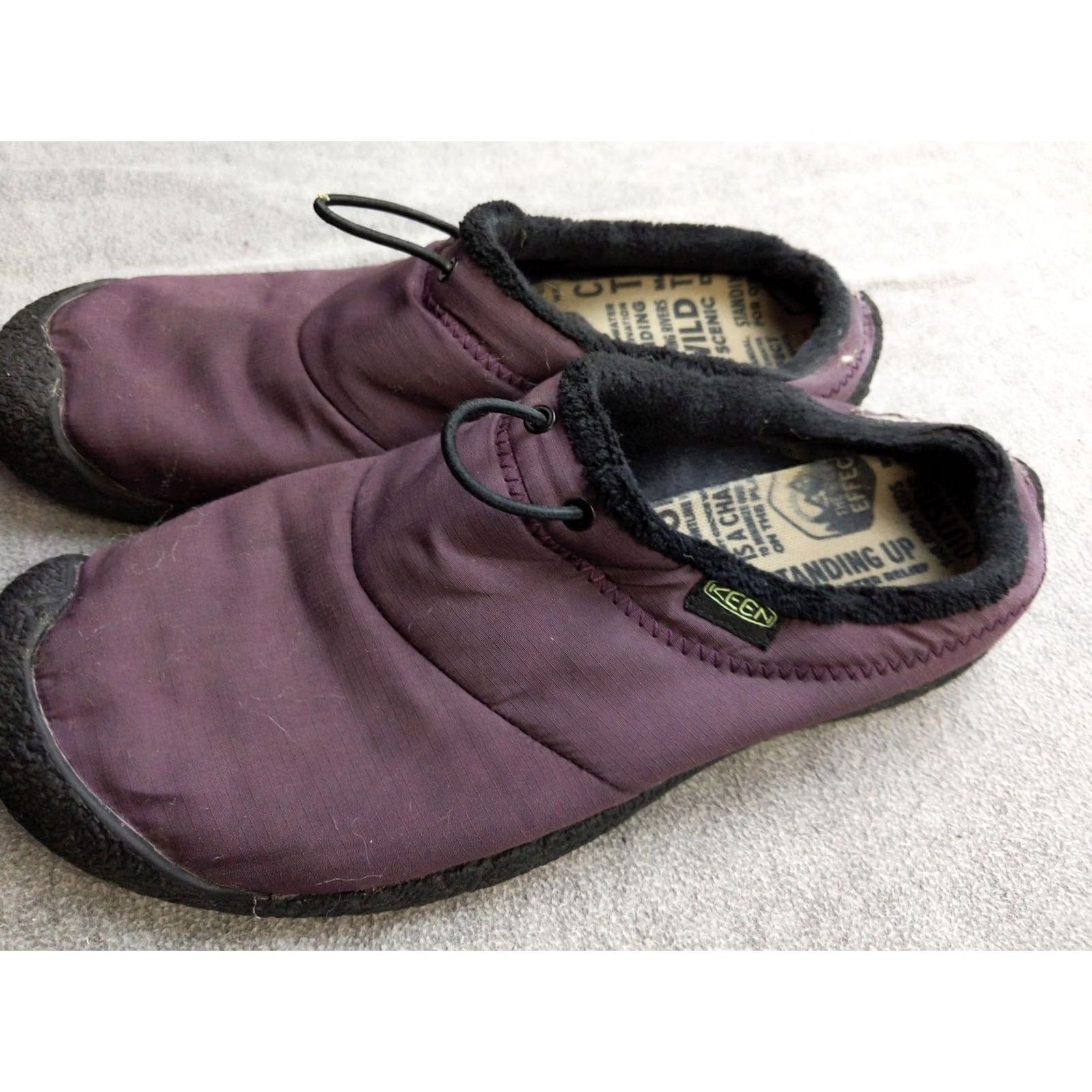 KEEN KEEN Womens Slipper 10.5 Purple Fleece Lined Slip-On Cozy House Shoes Indoor Outdoor Casual Winter Womens Size L / US 10 / IT 46 - 2 Thumbnail