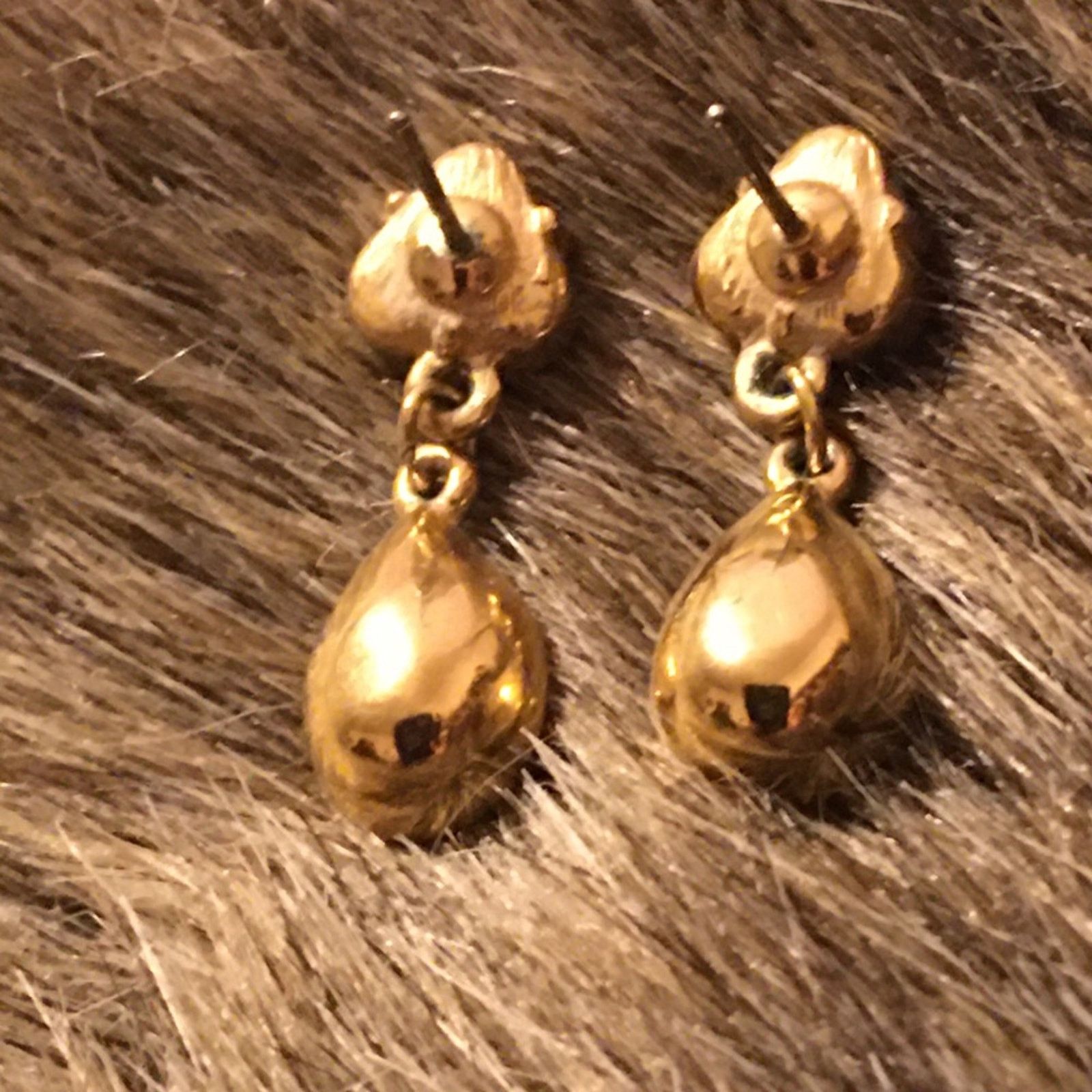Vintage Vintage faceted clear stone dangle pierced earring Size ONE SIZE - 5 Thumbnail