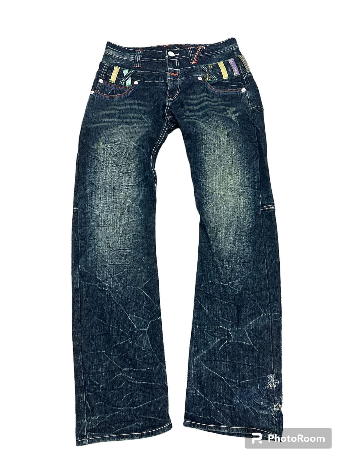 If Six Was Nine 🔥🔥🔥Dominate Handcrated Jeans Double Waist Pants Size US 32 / EU 48 - 2 Thumbnail