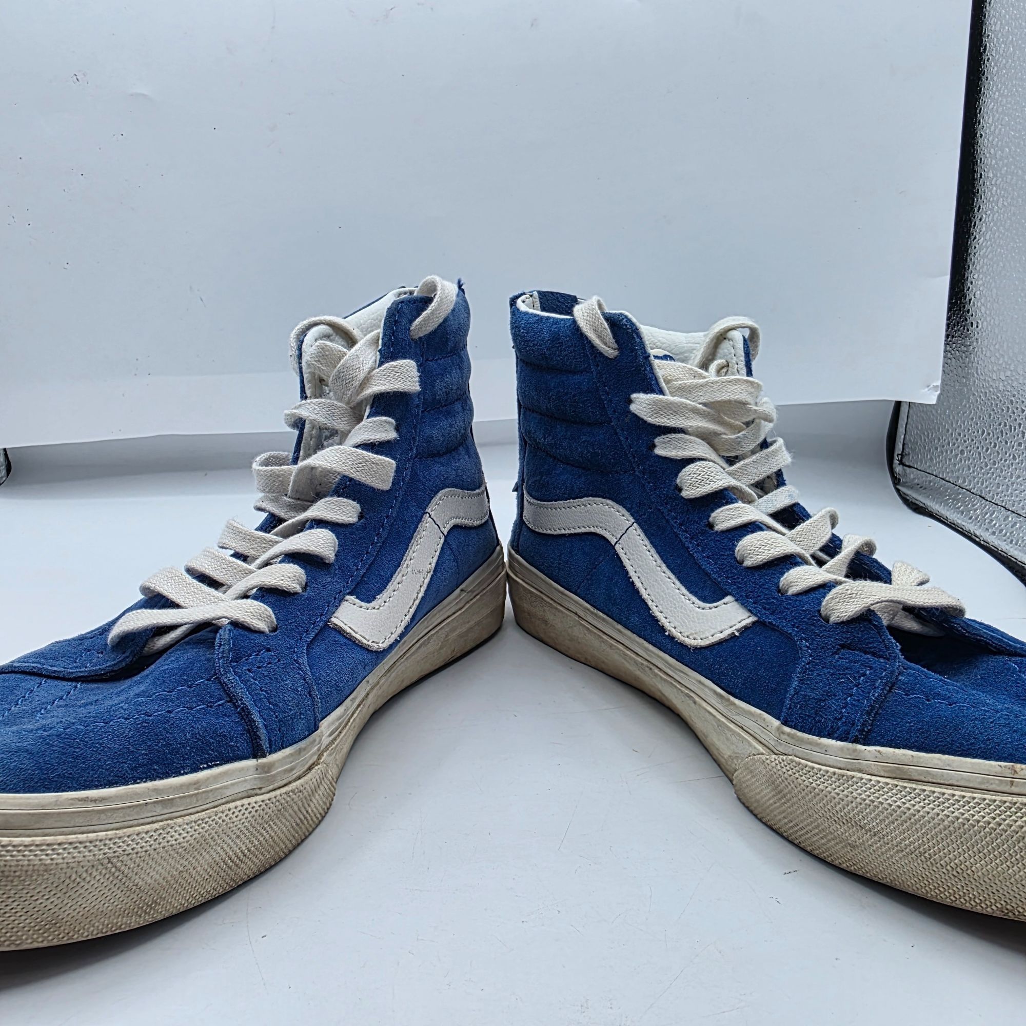 Vans Vans Sk8-Hi Mens 5.5 Blue White Hi Top Skateboarding Shoes S Size US 5.5 / EU 38 - 3 Thumbnail