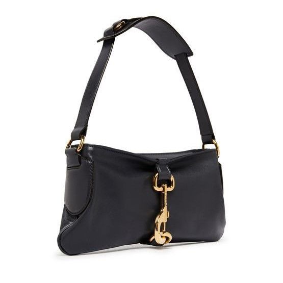 Chloe Kerala 25 Black Navy Shiny Leather Handbag New & Authe