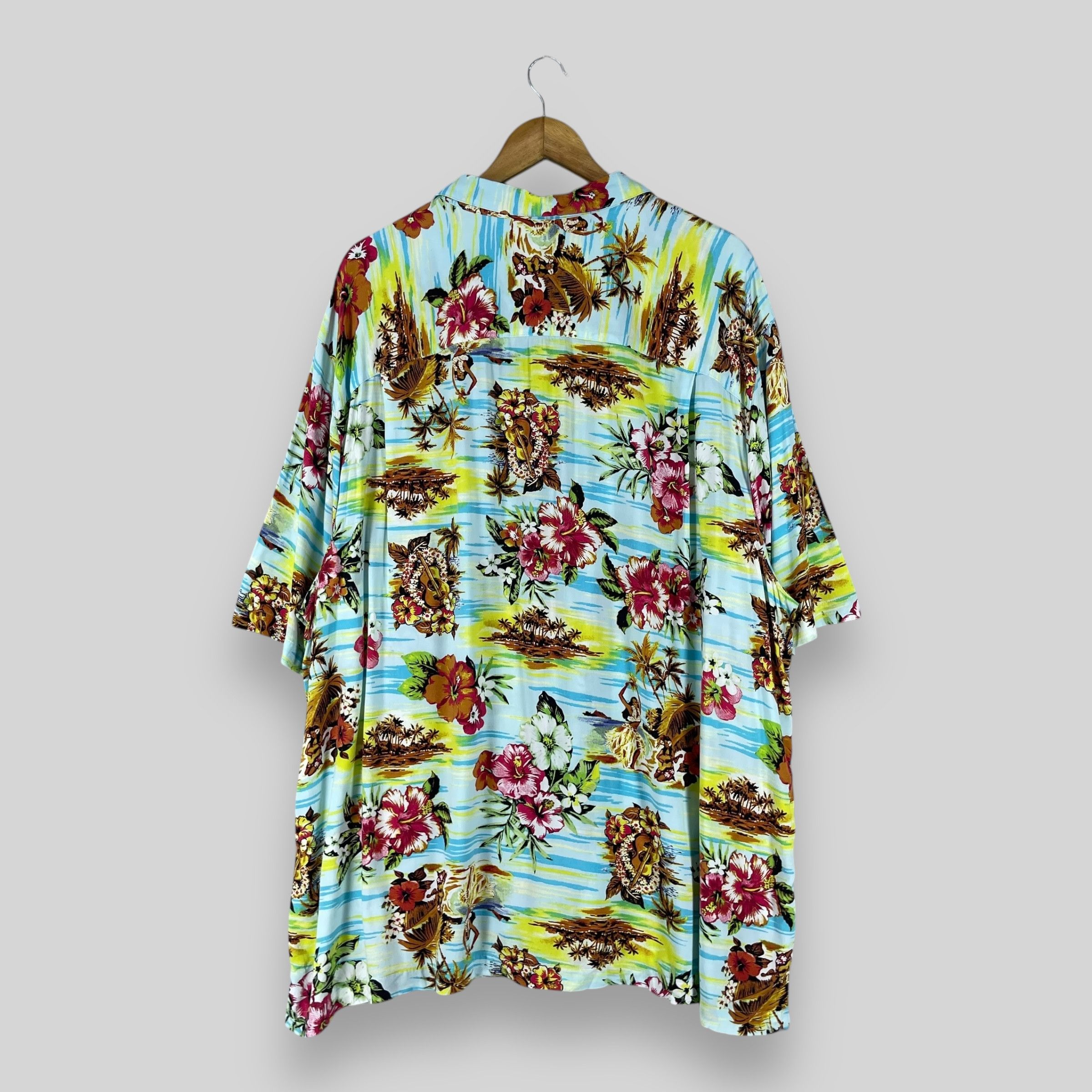 Vintage Vintage Hawaii Island Beach Aloha Floral Motive Rayon Shirt Size US XXL / EU 58 / 5 - 7 Thumbnail
