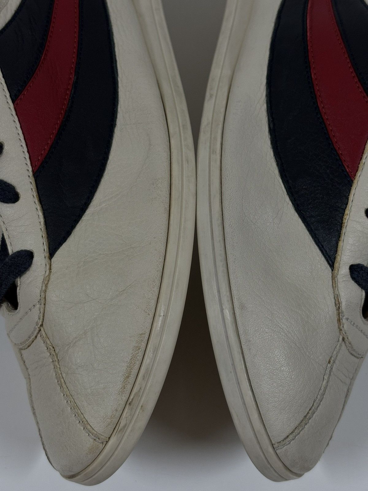 Designer × Gucci × Paolo Gucci FALACER Web Hebron Leather Stripe Low-Top Sneakers Trainers Size US 7.5 / EU 40-41 - 23 Thumbnail