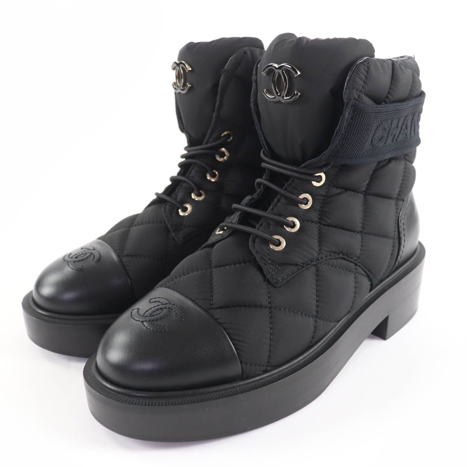 Chanel Chanel Chanel COCO Mark Matelassé Leather Short Boots Leather Shoes G45125 DUTY FREE for USA Size ONE SIZE - 1 Thumbnail