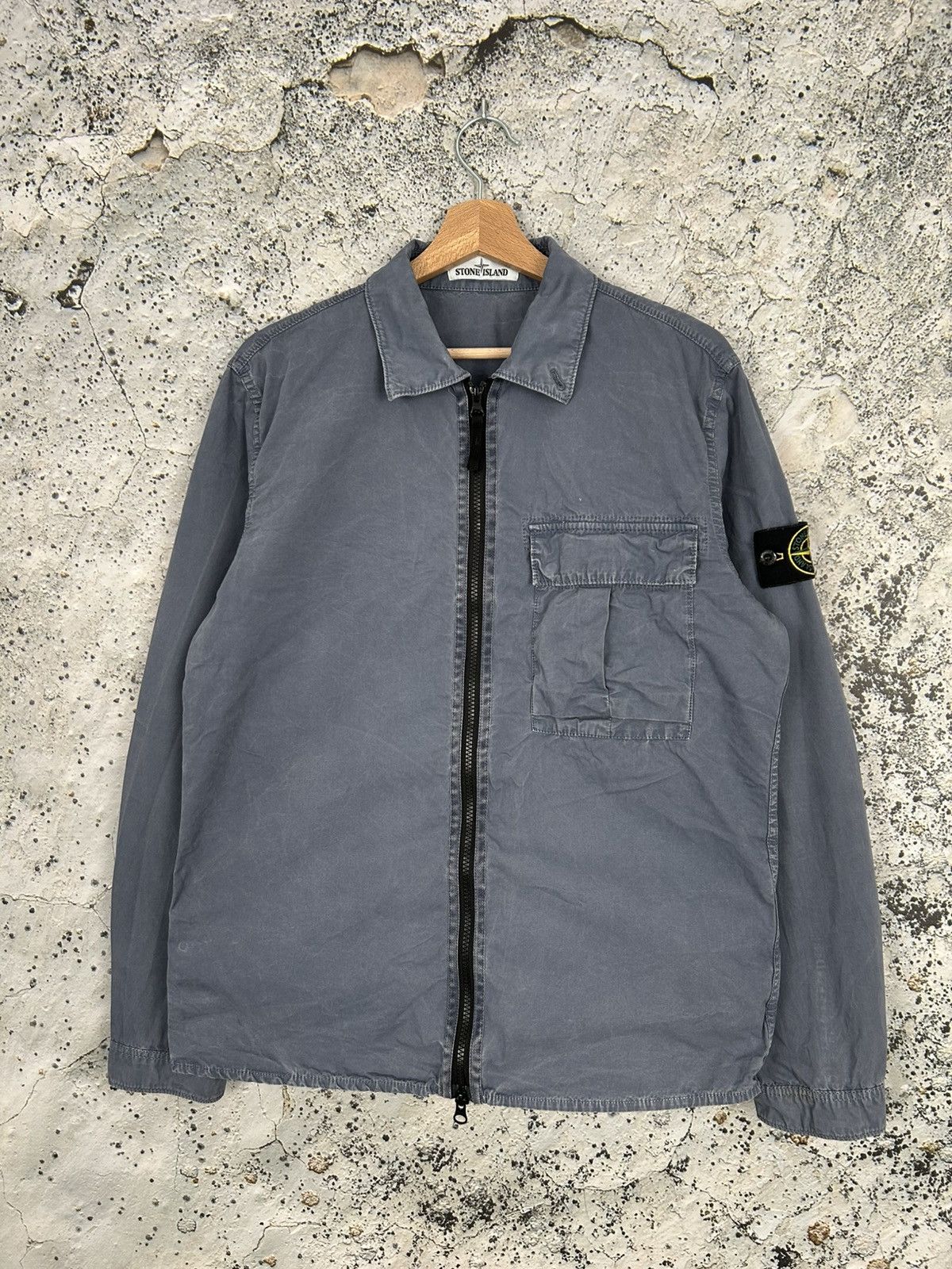 Stone Island Blue Overshirt Light Jacket Vintage Designer