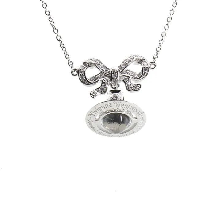 Vivienne Westwood Vivienne Westwood Octavie Transparent Saturn Necklace -2507 Size ONE SIZE - 2 Thumbnail