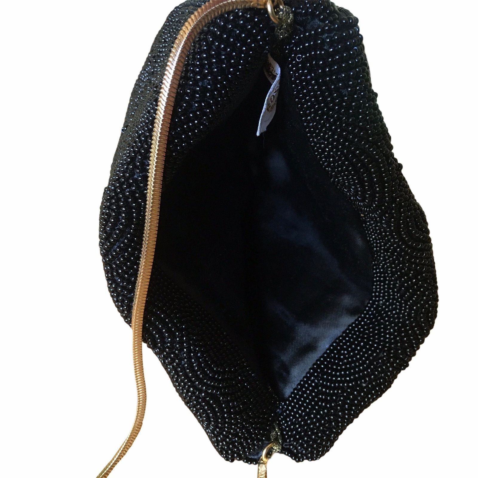Vintage Harry Rosenfeld 1940s Beaded Triple Entry Evening Bag Purse Size ONE SIZE - 5 Thumbnail