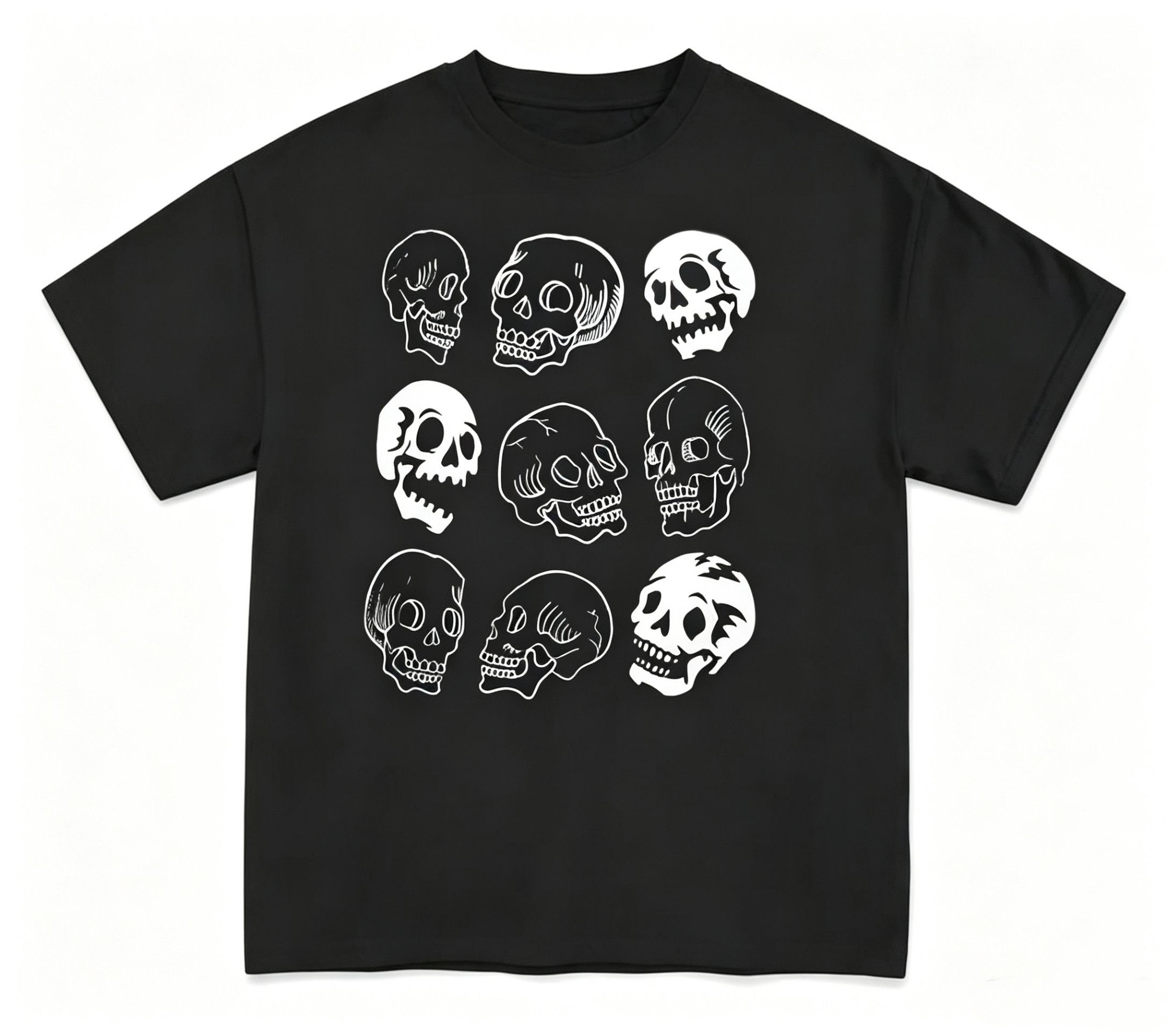 Japanese Brand Streetwear Y2K Retro Gothic Skull Head Art Graphic T-Shirt Size US XL / EU 56 / 4 - 1 Thumbnail