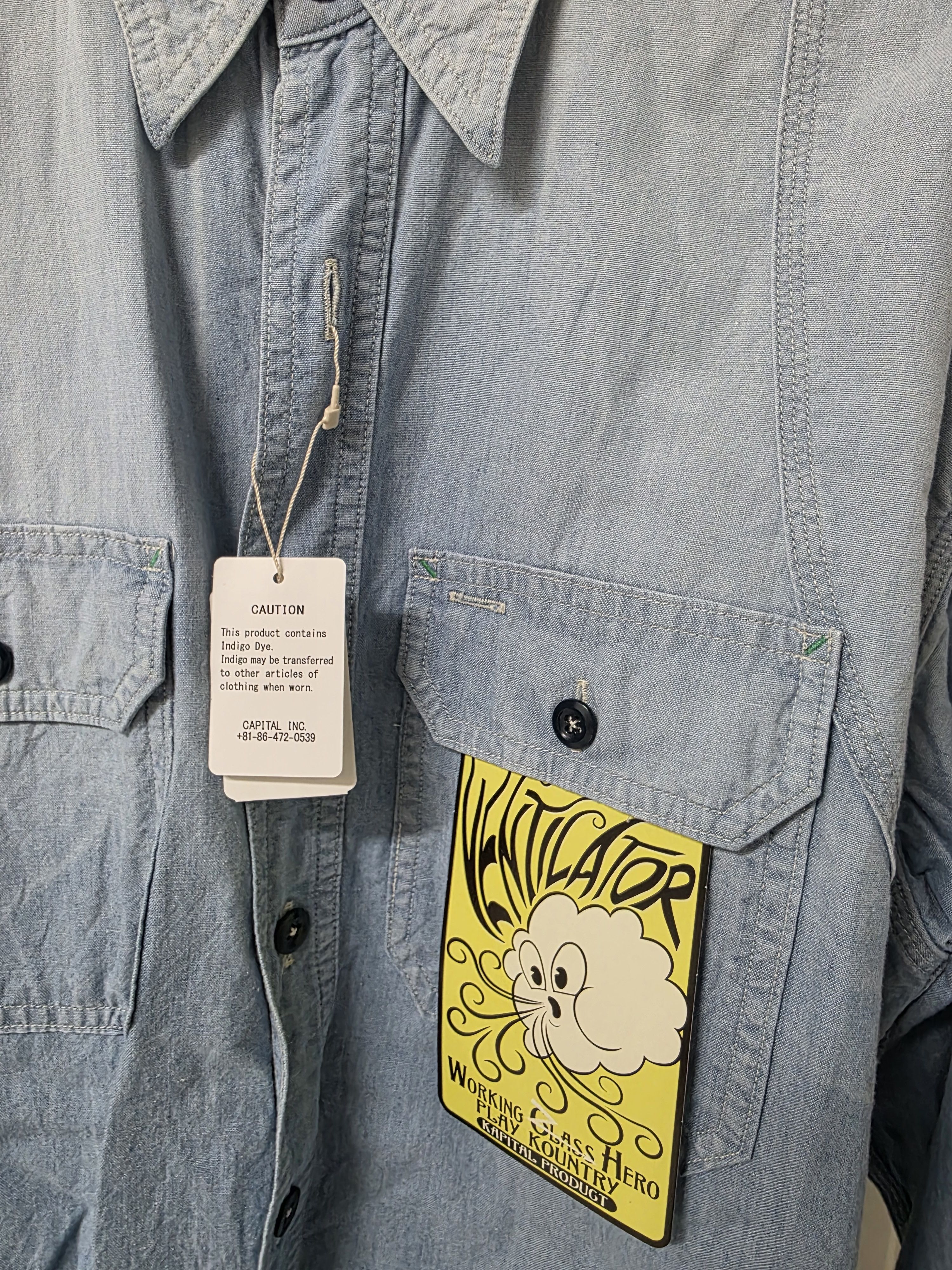 Kapital Kapital Bone Chambray Shirts Size US L / EU 52-54 / 3 - 3 Thumbnail