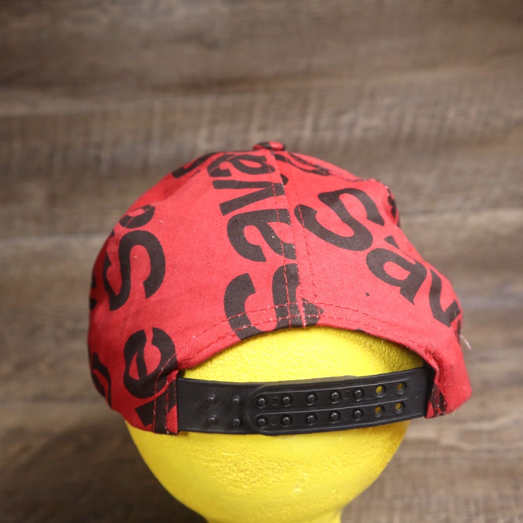 Vintage VINTAGE Prime Threads Hat Unisex Adults Adjustable Red Baseball Cap Teddy Bear Pattern 90s Style Mens Women Size ONE SIZE - 4 Thumbnail