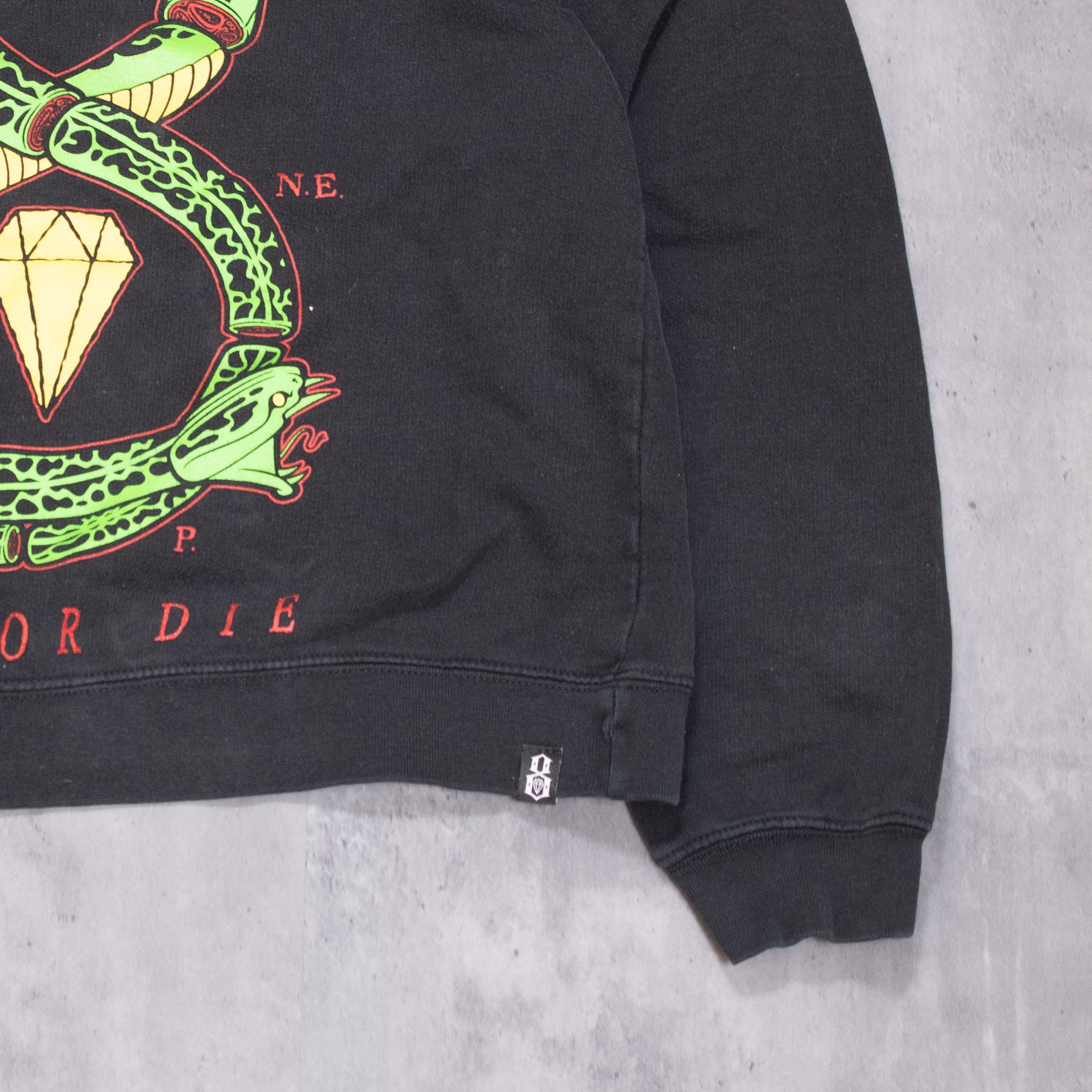 Vintage Rebel Eight Born or Die Black Crewneck Sweater Size US M / EU 48-50 / 2 - 5 Thumbnail