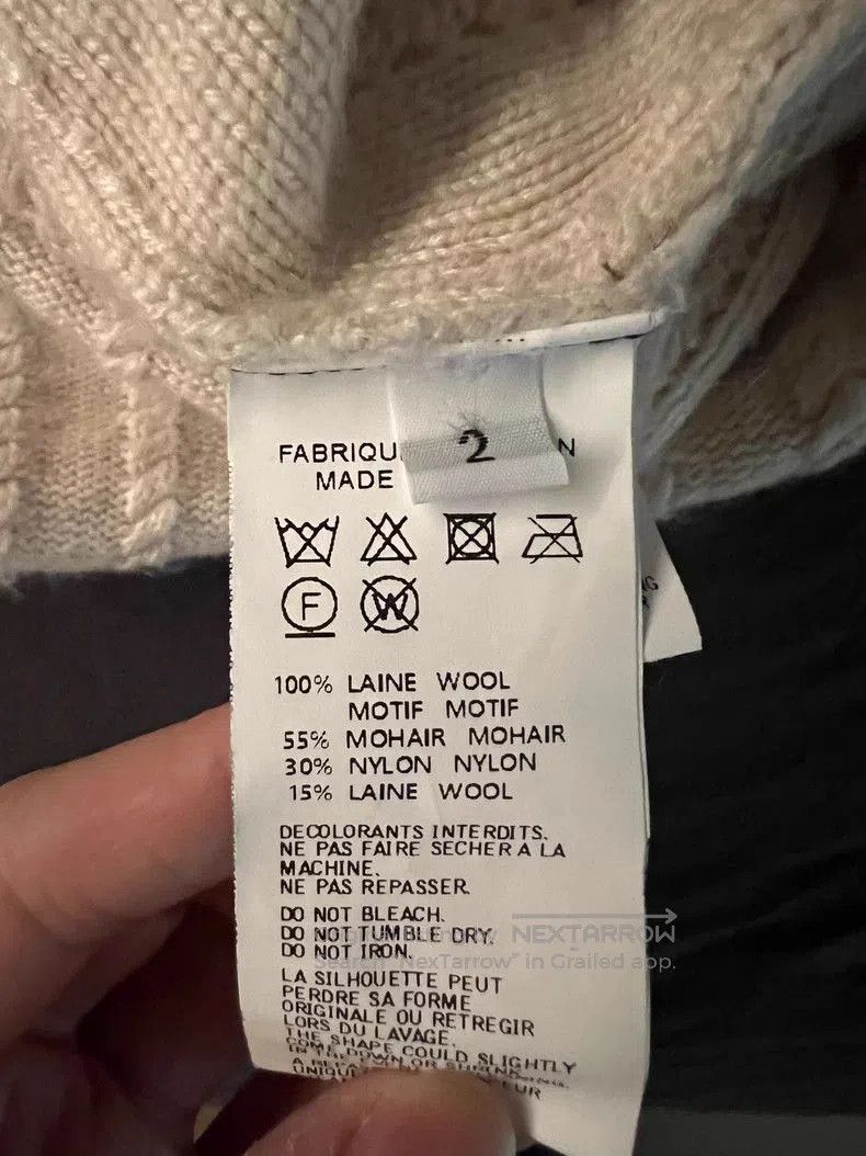 Yohji Yamamoto Yohji-Inspired Round Neck Cable Knit Sweater. Size US M / EU 48-50 / 2 - 7 Thumbnail