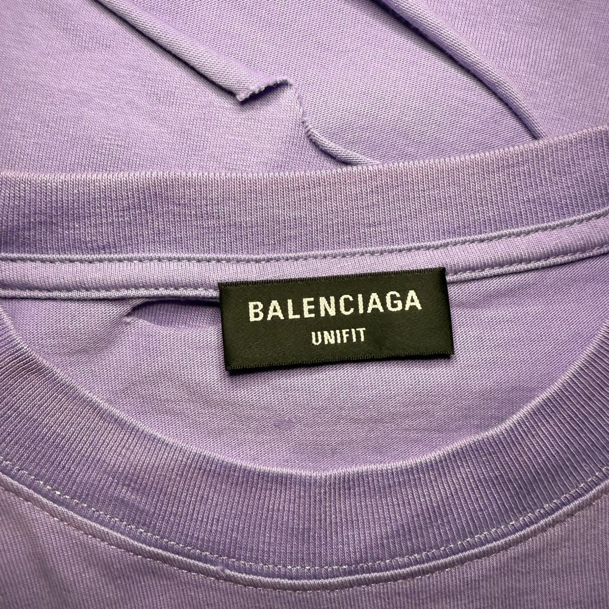 Balenciaga Balenciaga Destroyed Logo T-Shirt – Lavender Size US XS / EU 42 / 0 - 6 Thumbnail