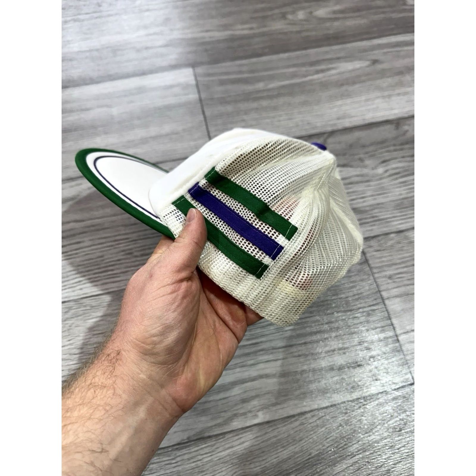 Vintage VINTAGE Wimbledon Tennis Snapback Trucker Hat Yupoong Made In Korea White OS Adults Mens Womens Size ONE SIZE - 7 Thumbnail
