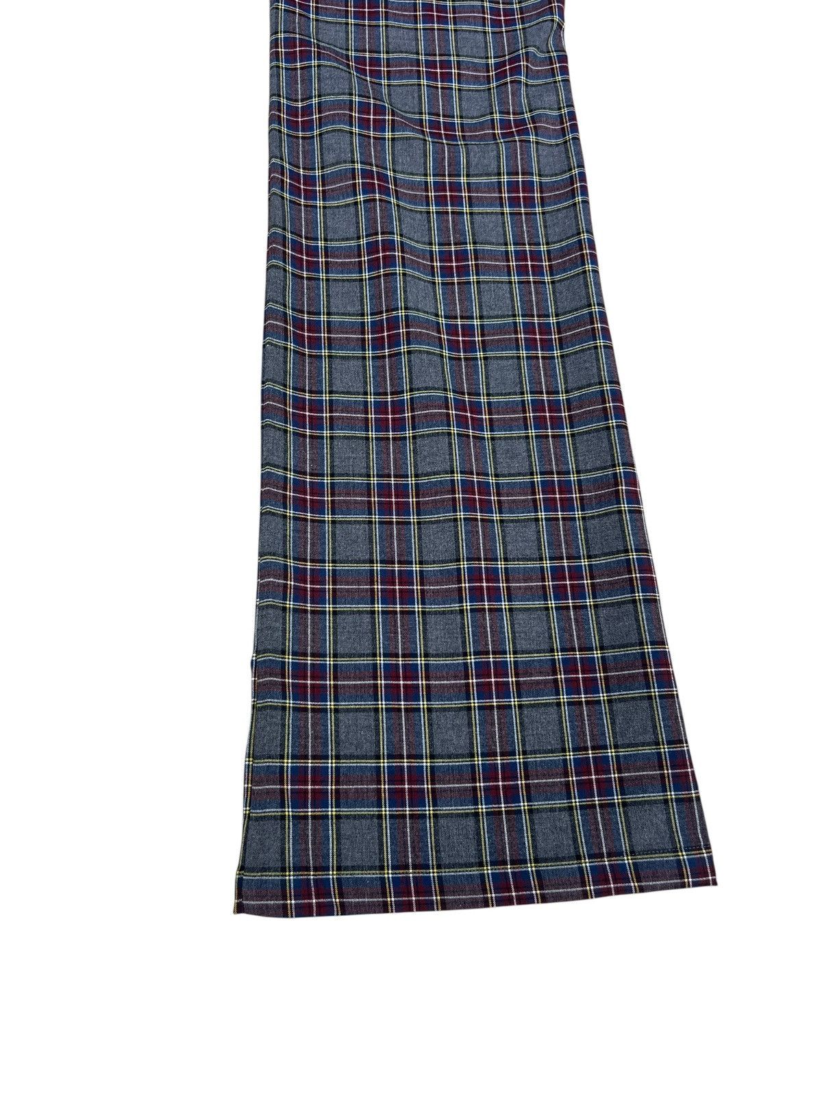 PPFM Vintage PPFM Rayon Polyester Blend Stretch Tartan Flare Pant Size US 31 - 15 Thumbnail