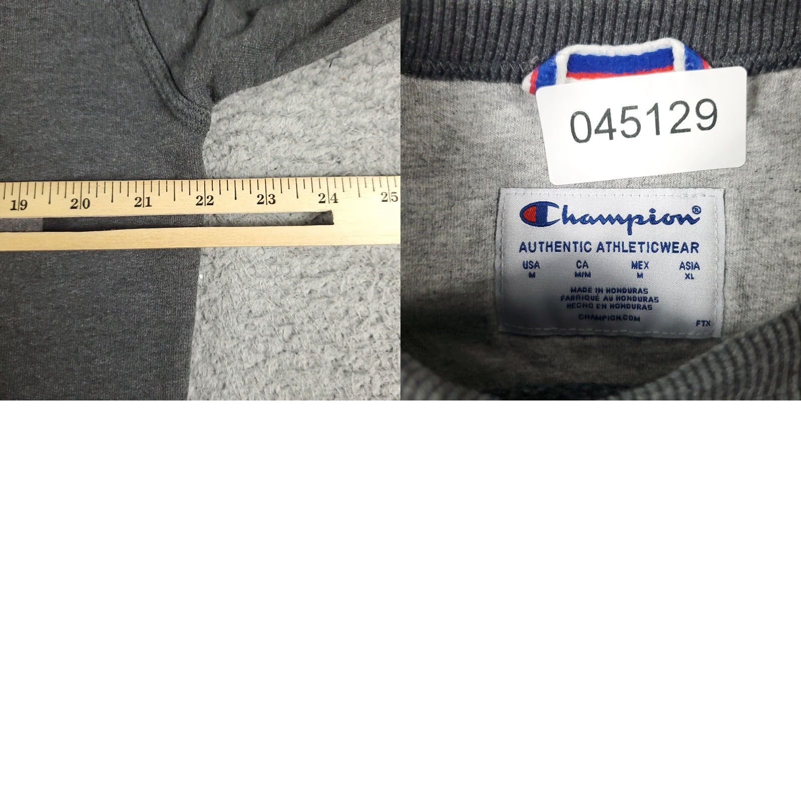 Champion Champion Mens Medium Gray Casual Pullover Sweatshirt Size US M / EU 48-50 / 2 - 8 Thumbnail