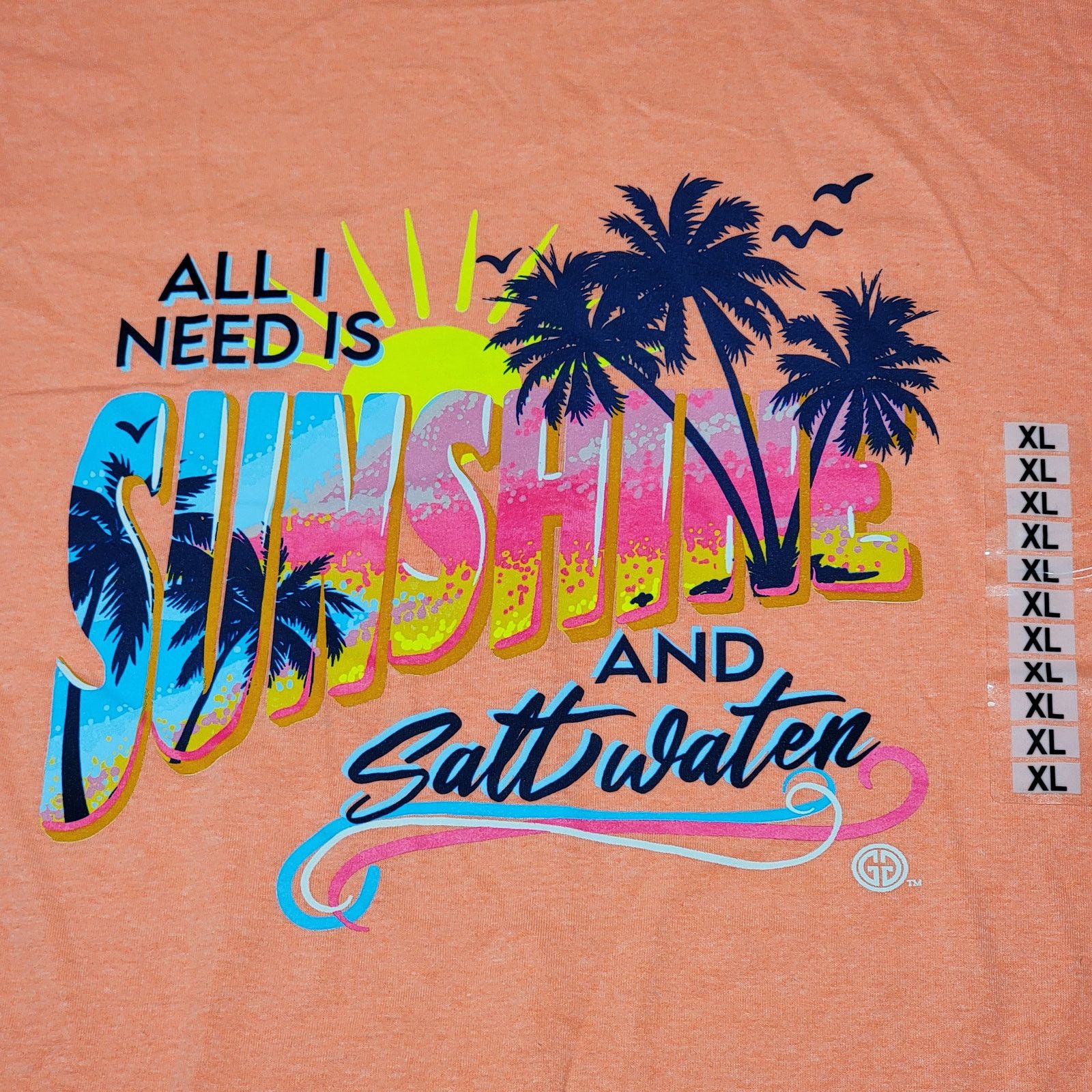 Other Girlie Girl Originals Tee "...Sunshine & Saltwater" - XL NWT Size XL / US 12-14 / IT 48-50 - 2 Thumbnail