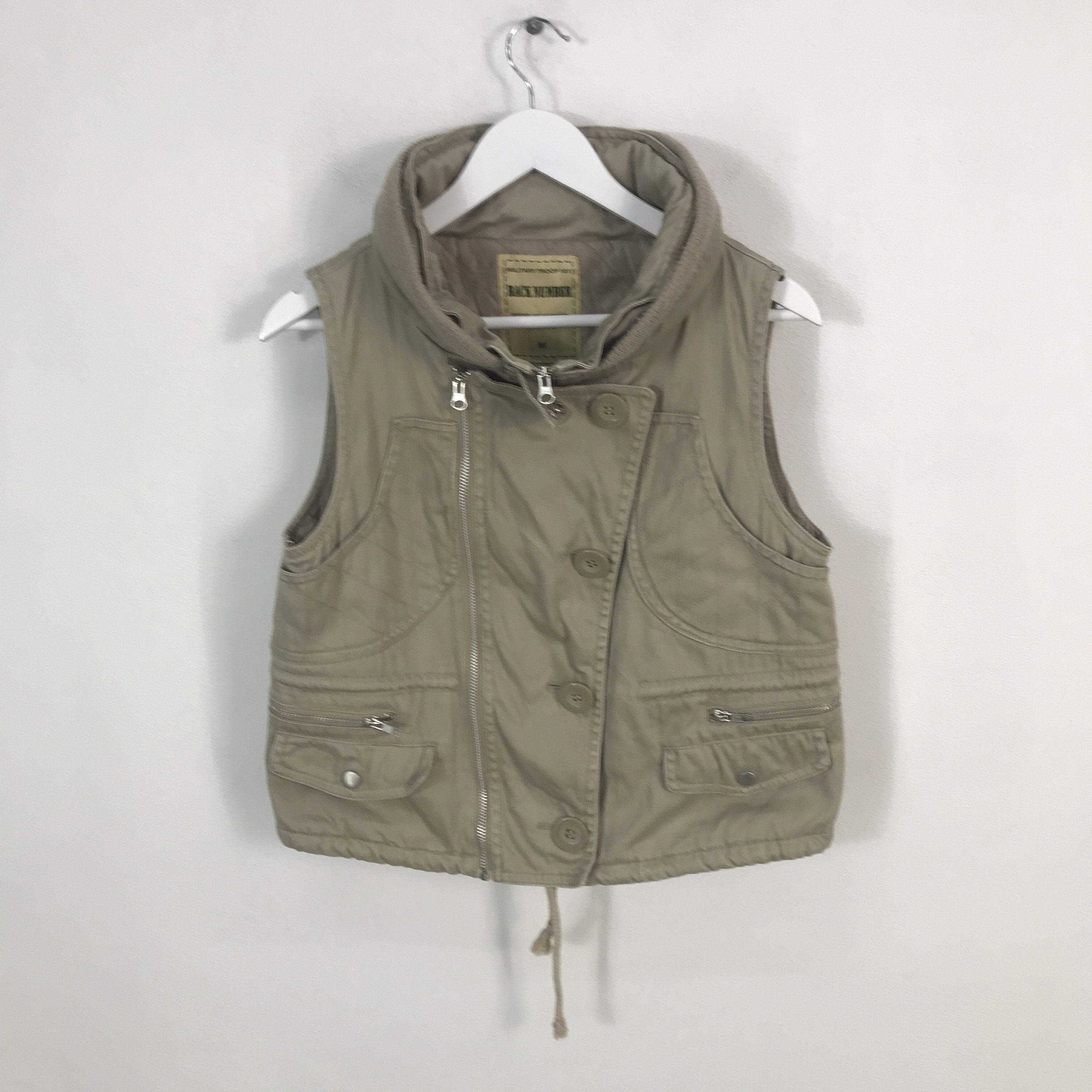 Rare back number punk style japan vest