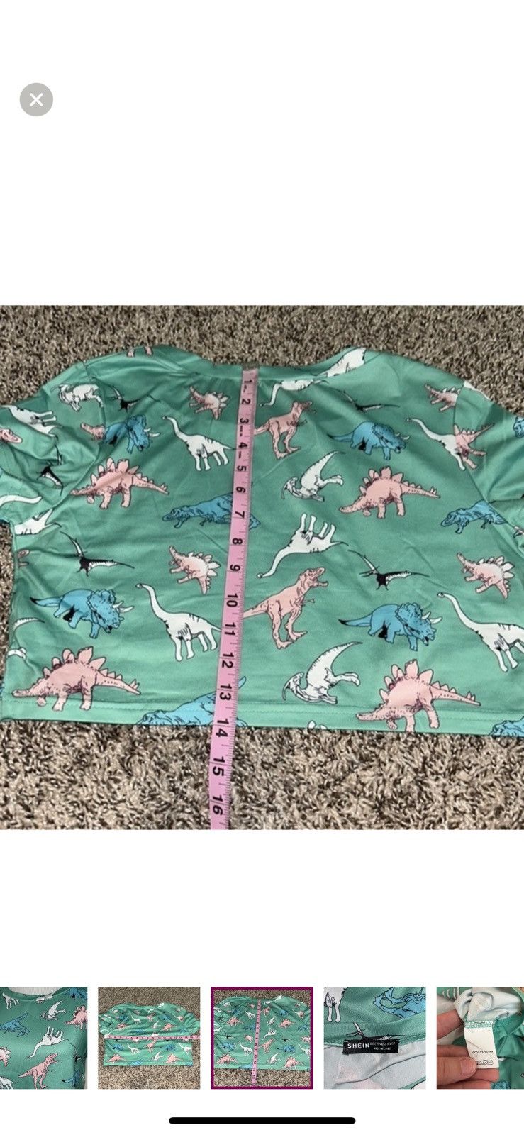 Shein Shein large cartoon dinosaurs cropped tee Size L / US 10 / IT 46 - 2 Thumbnail