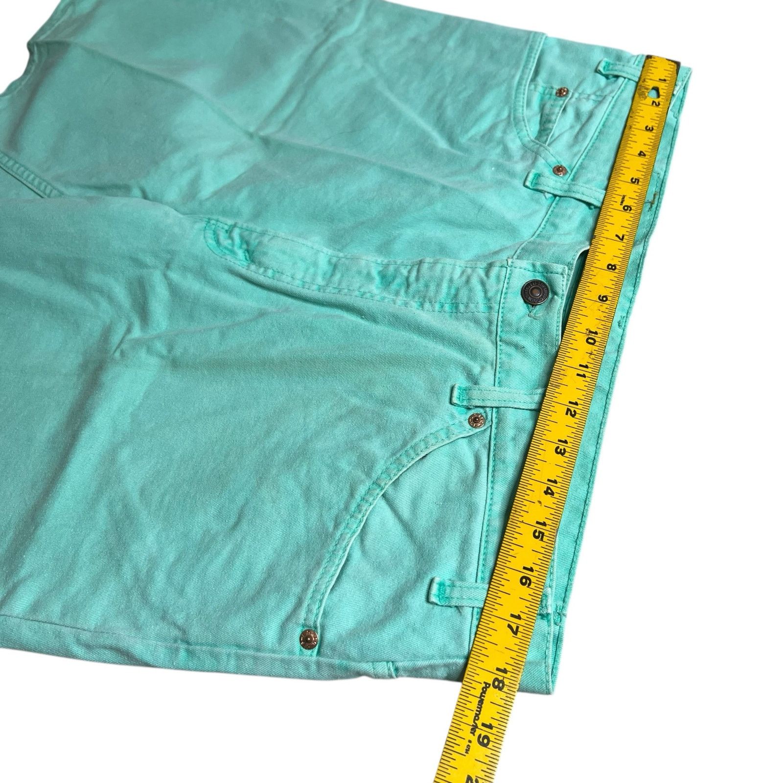 Levi's Vintage Levi’s 550 Mint Green Denim Shorts USA Men’s 38 Size US 38 / EU 54 - 7 Thumbnail