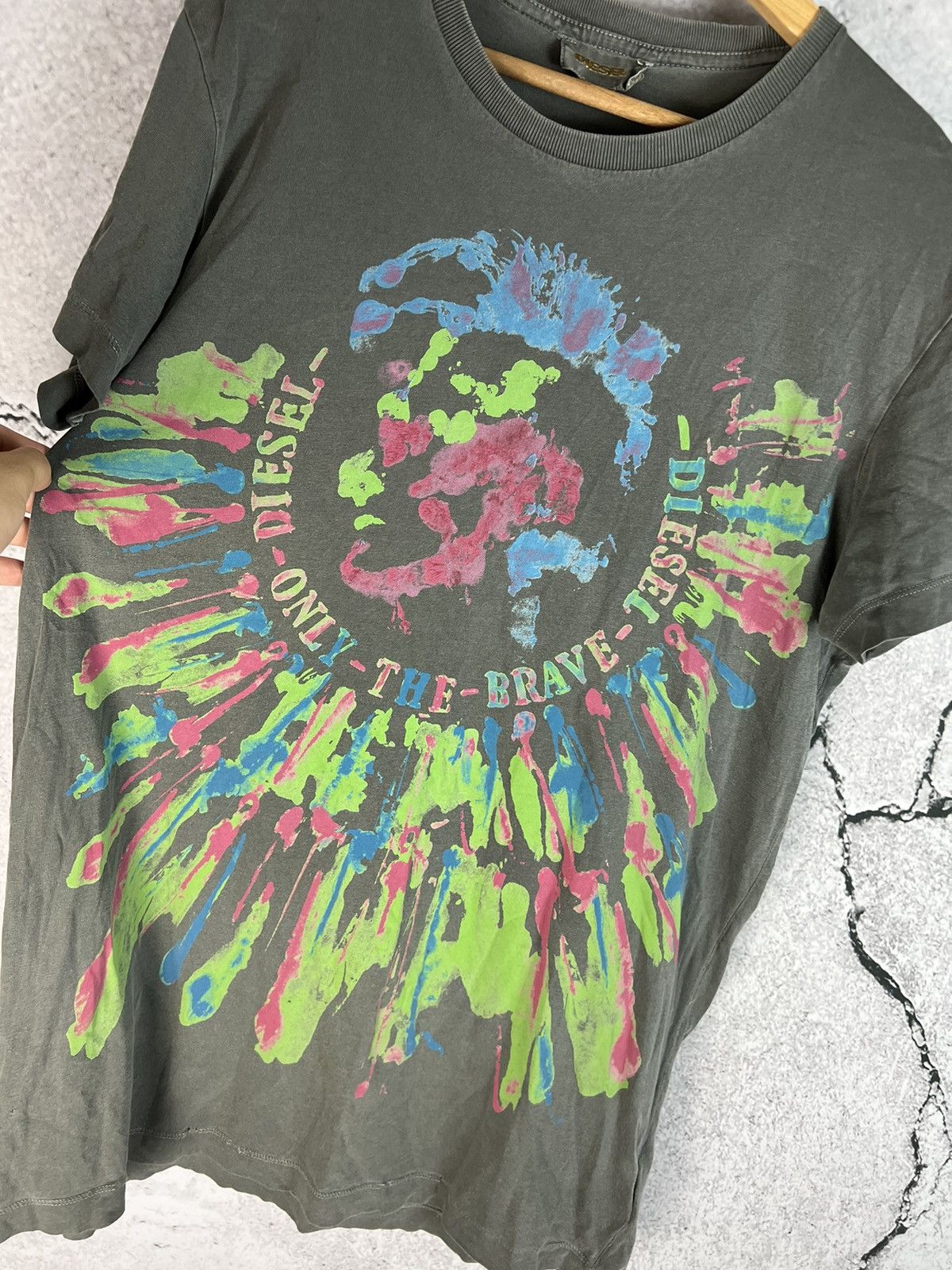 Diesel Vintage 90s Diesel Old Glory All Over Print Tee T-Shirt Size US XL / EU 56 / 4 - 3 Thumbnail