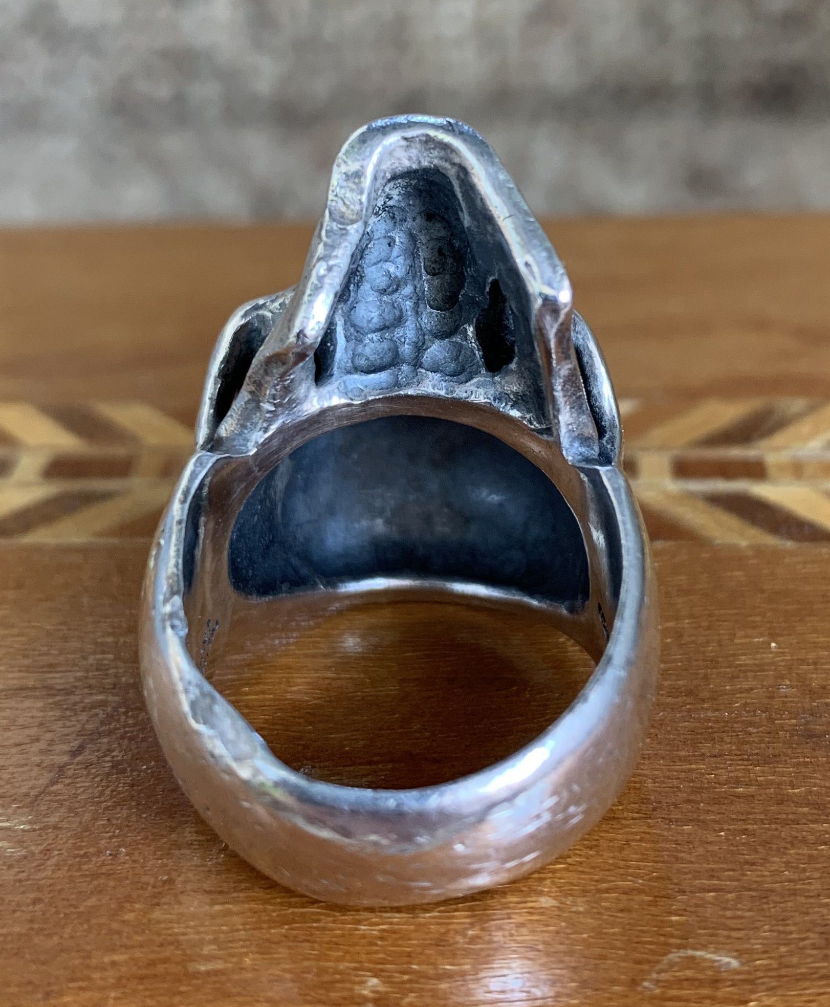 Number (N)ine SS05 "Nightcrawler" Bejeweled Silver Skull Ring Size ONE SIZE - 6 Thumbnail