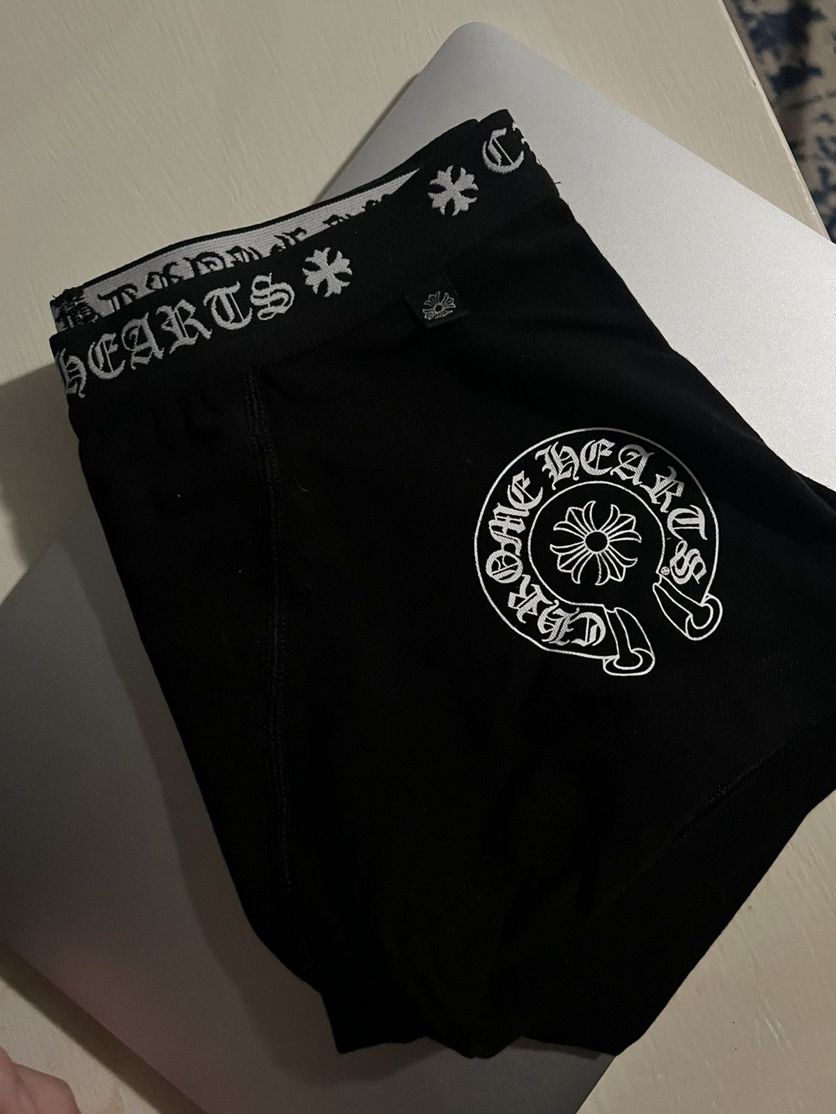 Pre-owned Chrome Hearts Black Horseshoe Boxer S