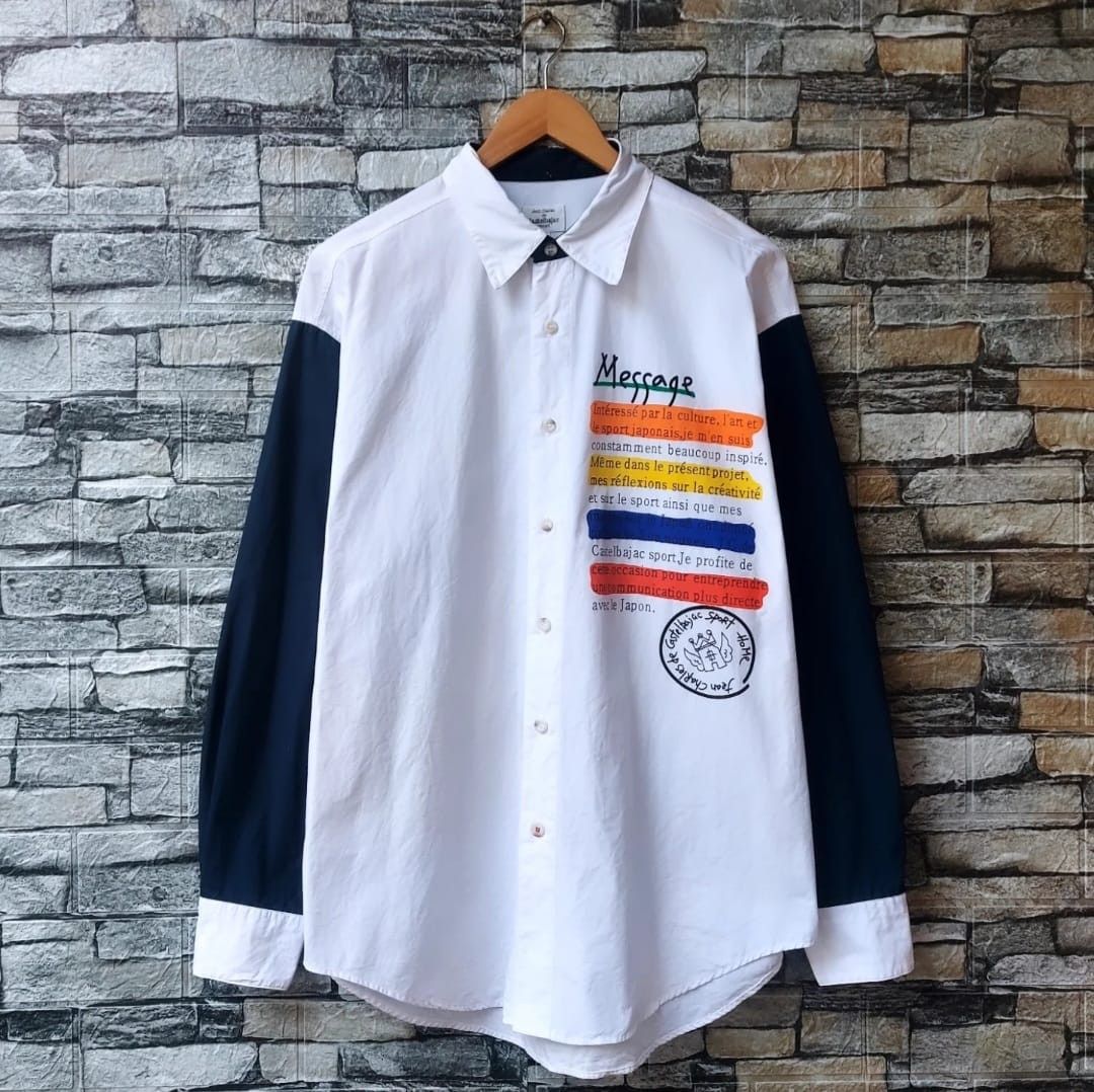 Jean Charles De Castelbajac Vintage Jean Charles De Castelbajac Long Sleeve Button Shirt Size US L / EU 52-54 / 3 - 1 Thumbnail