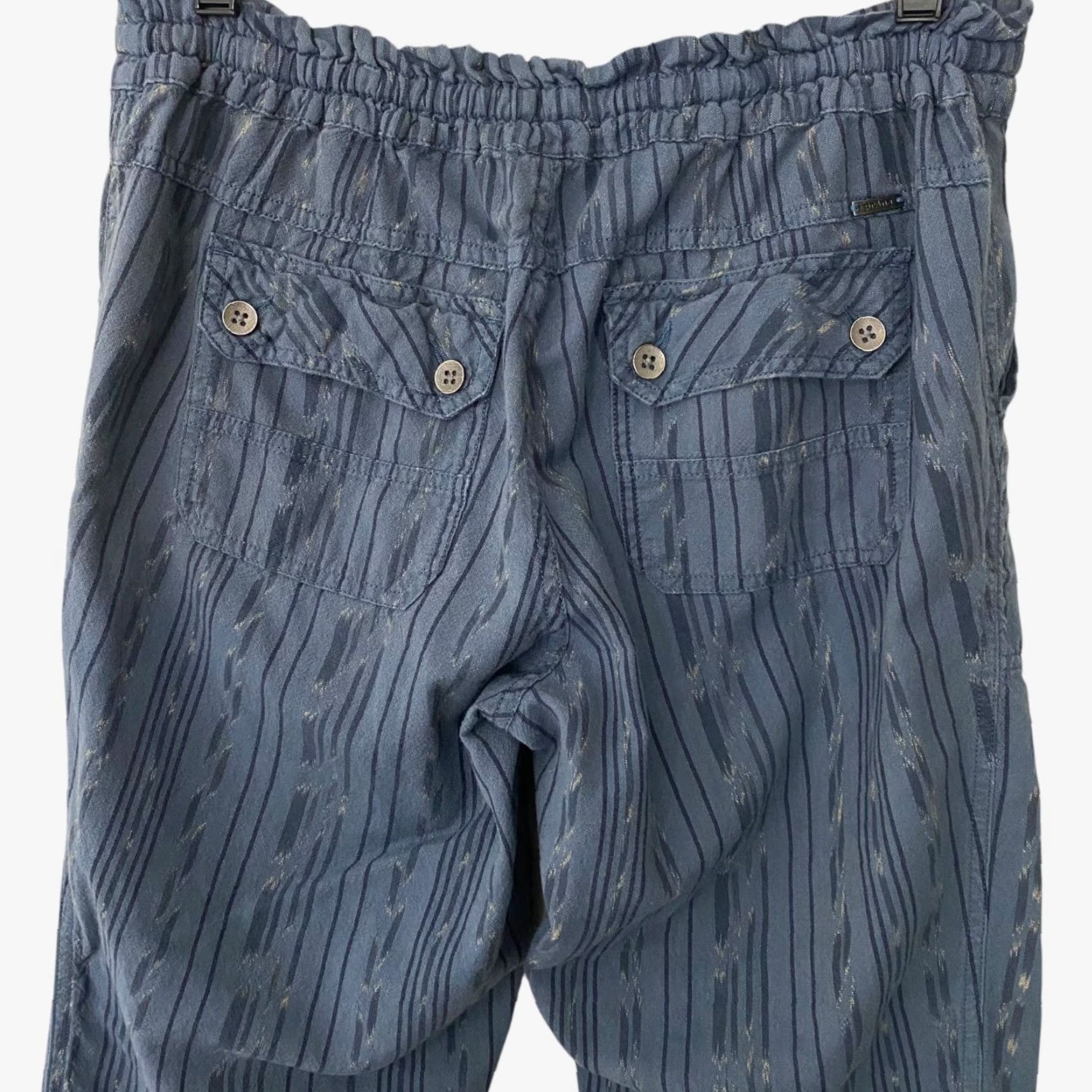 Prana prAna Arlie Slim-Fit Jogger Pants Blue Mid-Rise Ankle Length Women M Regular Slim Casual Beac h Bohemian Festival Nature Pockets Elastic Waist Size 32" / US 10 / IT 46 - 6 Thumbnail