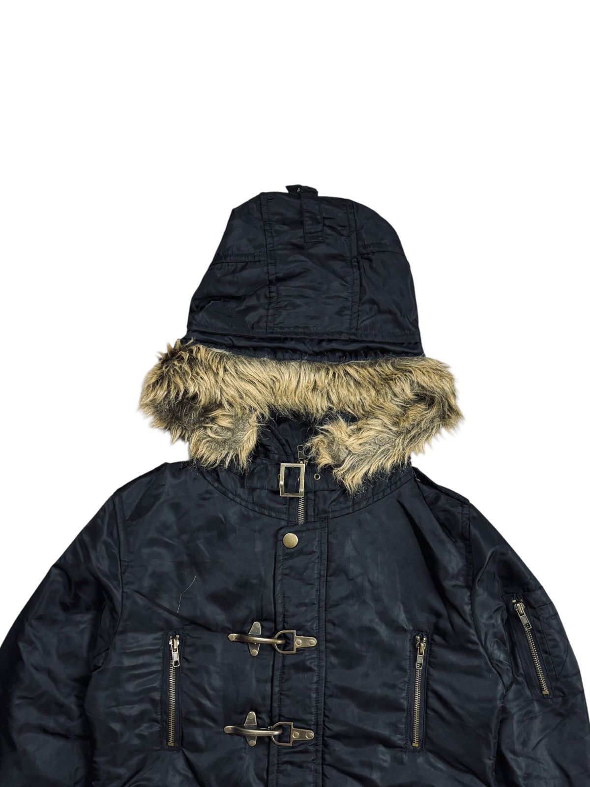 BUFFALO BOBS 2000s CE2 - Vkei Style Fireman Clasp Fur Hoodie Jacket Size US M / EU 48-50 / 2 - 4 Thumbnail