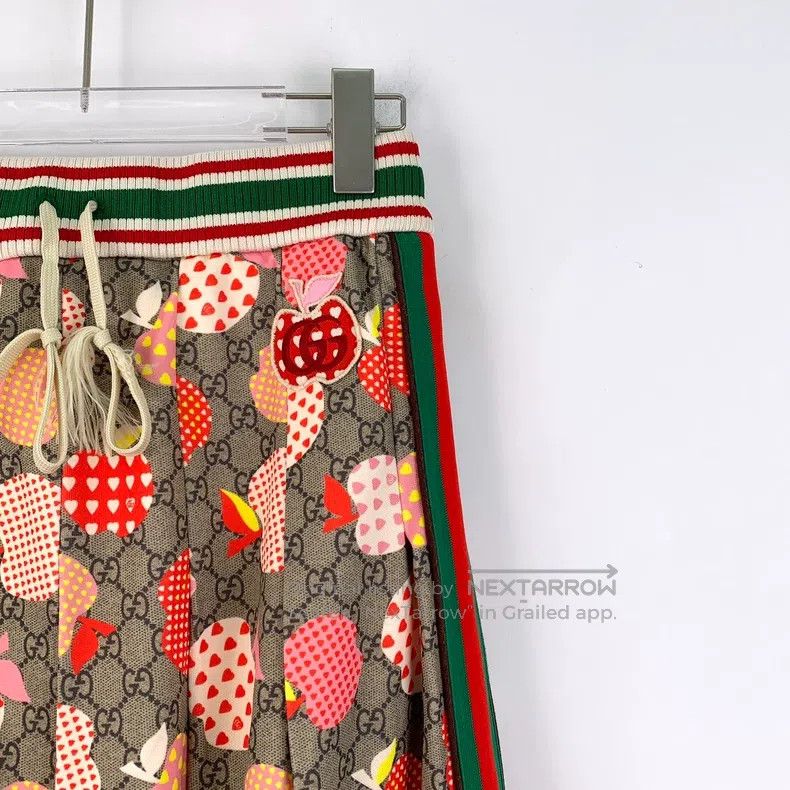 Gucci Gucci SizeS Multi-colour apple logo jacquard full-print cot Size 24" / US 00 / IT 34 - 3 Thumbnail