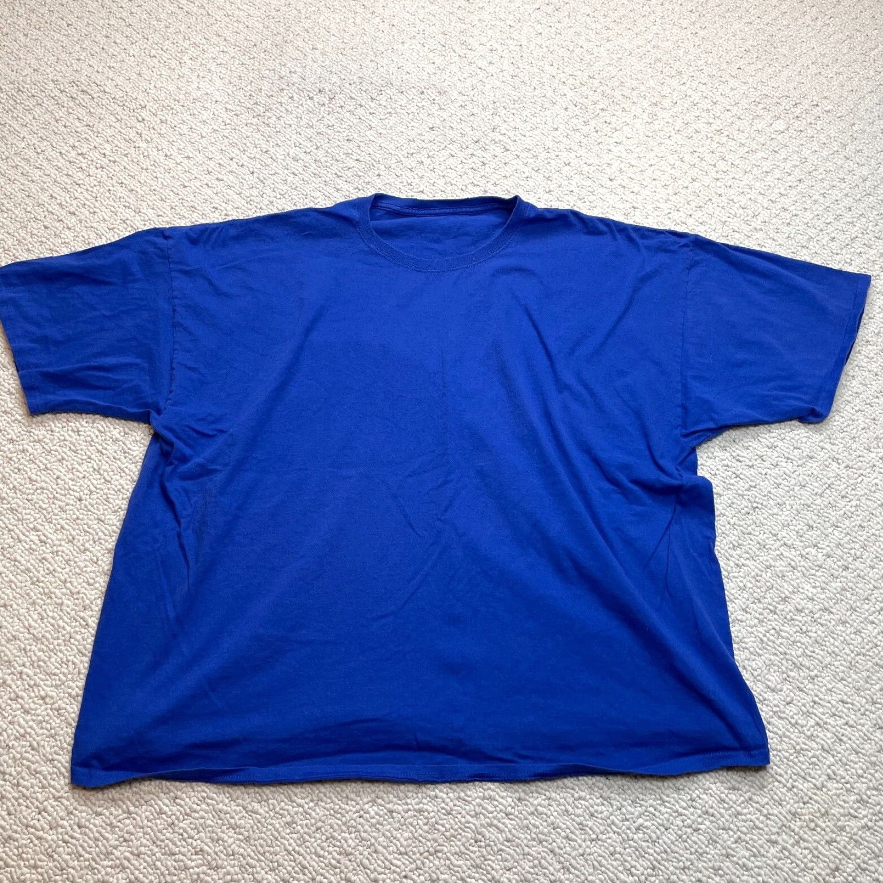 Vintage Unbranded Shirt Adult 2XL Blue Cotton Short Sleeve Crew Tee Mens Size US XXL / EU 58 / 5 - 2 Thumbnail