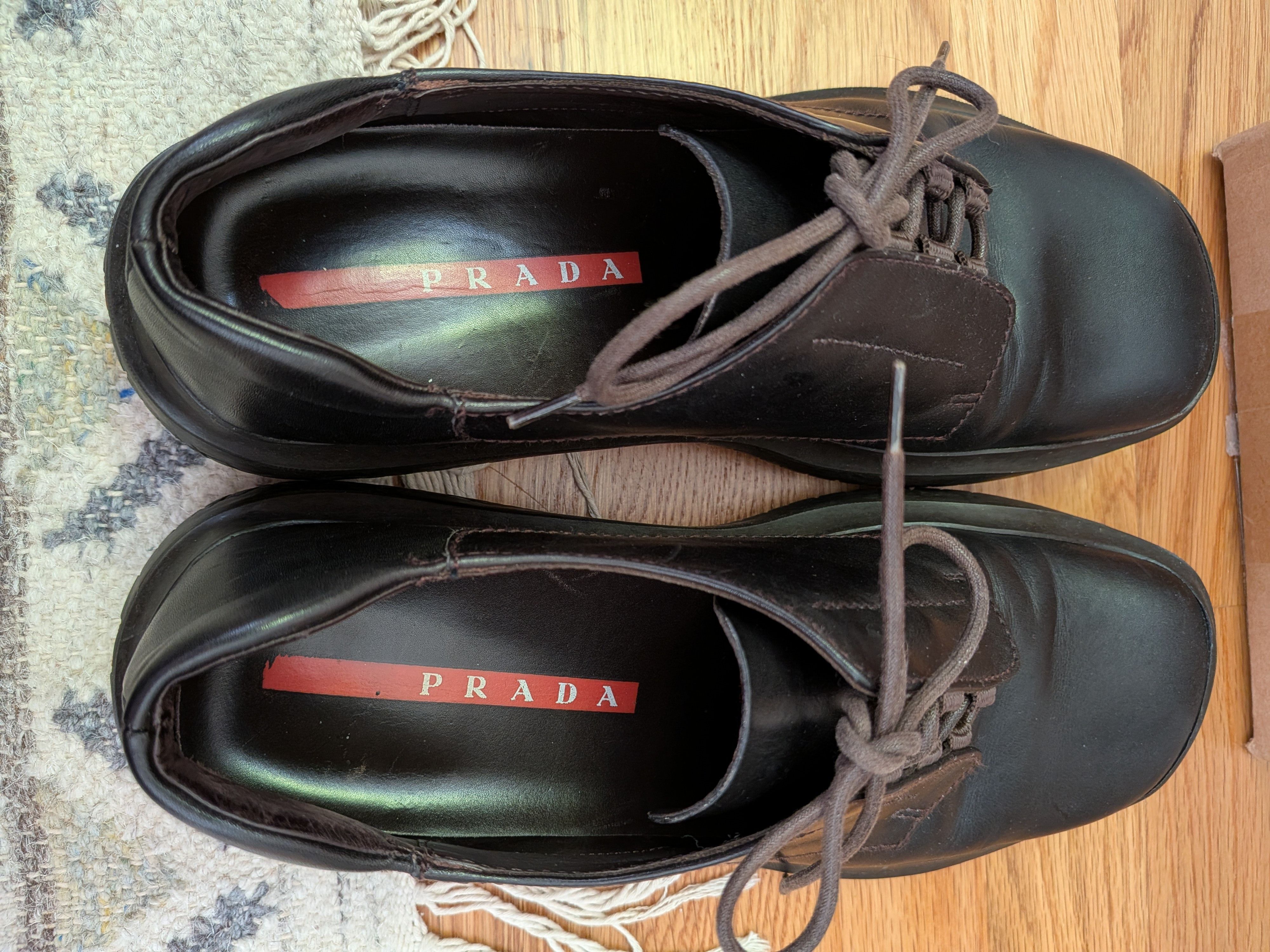 Prada FW1999 Prada Chunky Vibram Low Brown Leather Boots Size US 7 / EU 40 - 9 Thumbnail