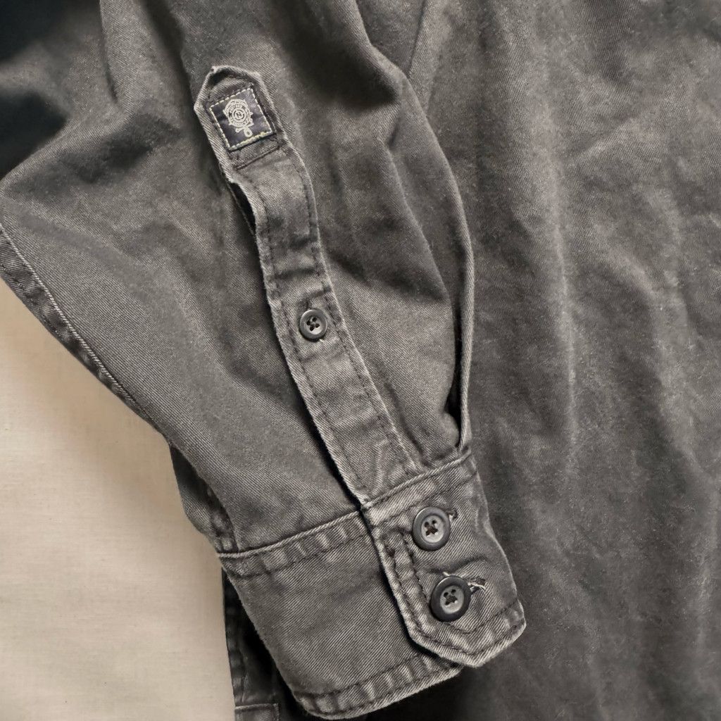 Nautica Nautica Jeans Co. Washed Black Military Button Down Shirt XL Size US XL / EU 56 / 4 - 4 Thumbnail
