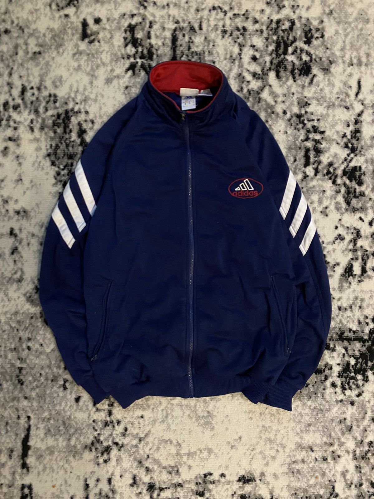 Adidas × Vintage Vintage Adidas Zip Hoodie Big Logo Rare L Size Size US L / EU 52-54 / 3 - 2 Thumbnail