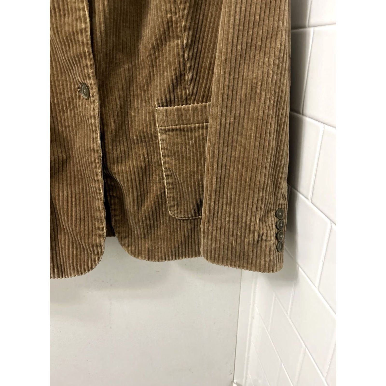 Lands' End Lands' End Corduroy Blazer Mens 44R Brown 2 Button Sport Coat Jacket Vintage No Size 44R - 5 Thumbnail