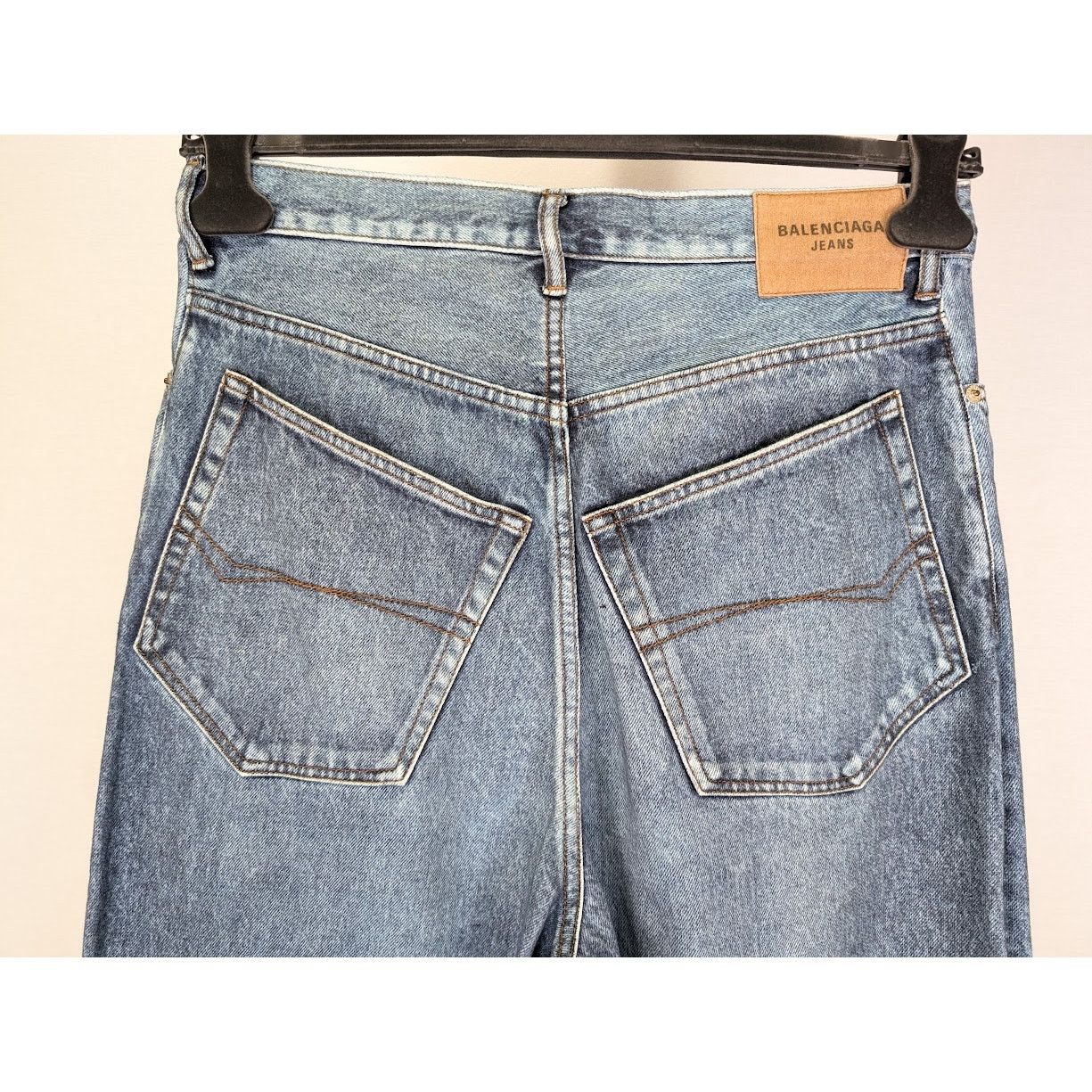 Balenciaga o1rshd1 Baggy Denim Jeans in Blue Size US 30 / EU 46 - 14 Thumbnail