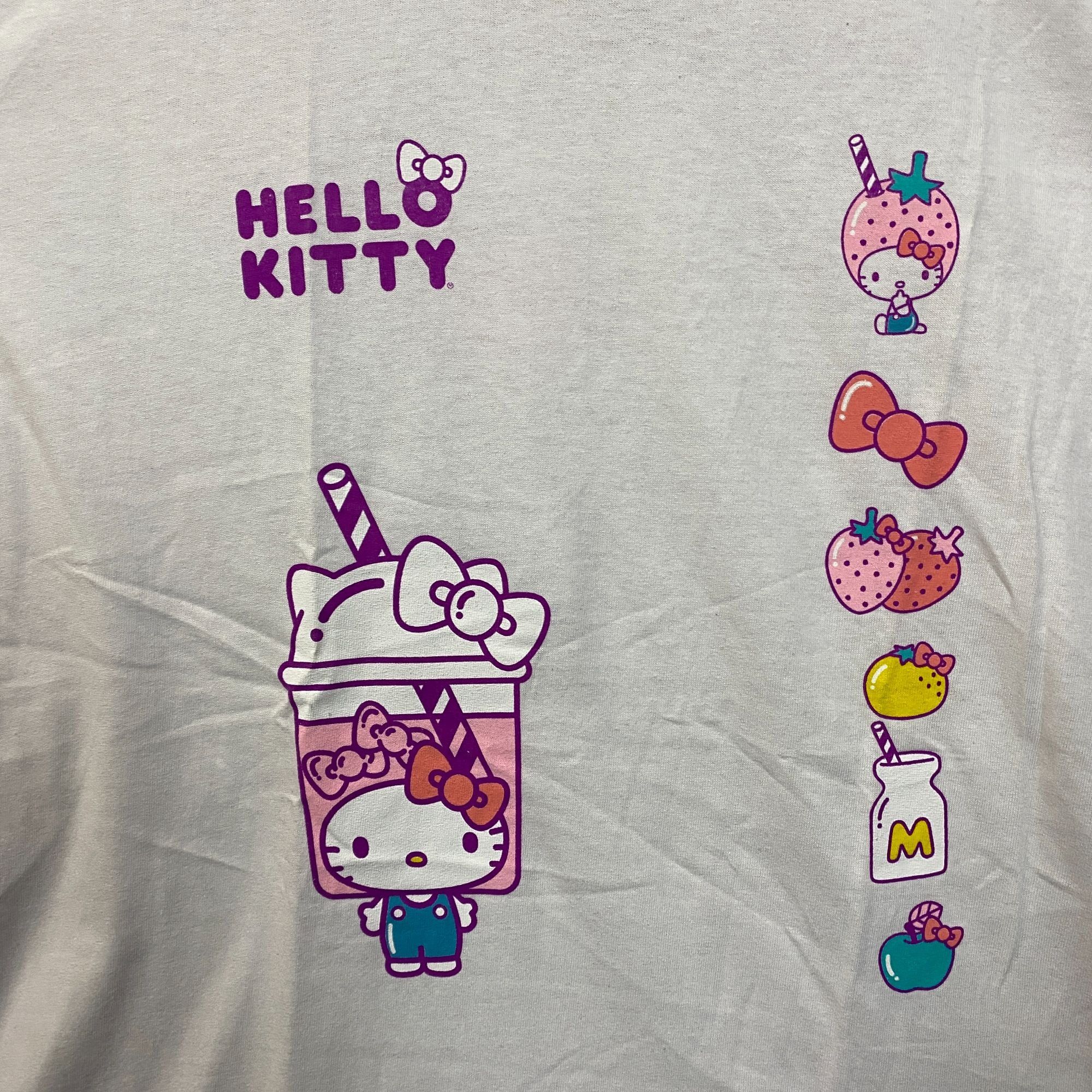 Disney Sanrio Hello Kitty Boba Tea & Strawberry Milkshake T-Shirt S Size US XL / EU 56 / 4 - 3 Thumbnail