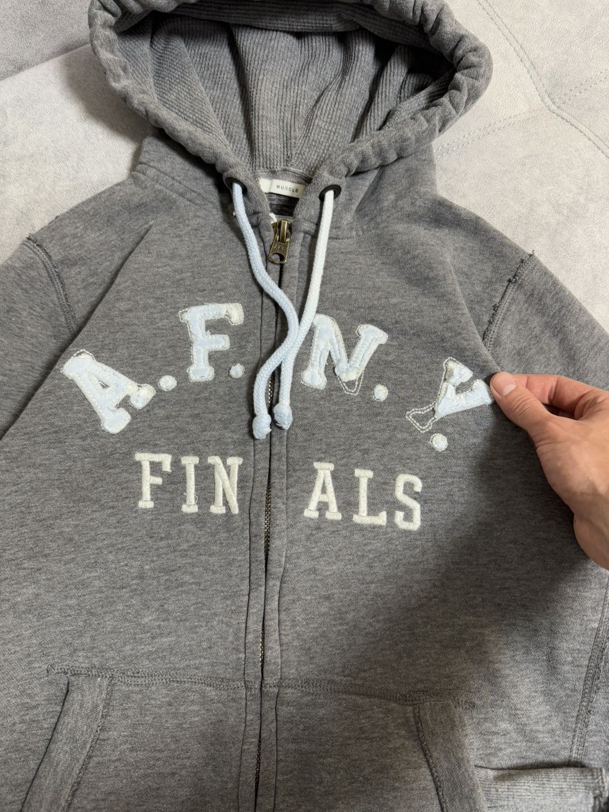 Abercrombie & Fitch × Vintage Vintage Abercrombie & Fitch Y2K distressed zip hoodie Size US XL / EU 56 / 4 - 6 Thumbnail