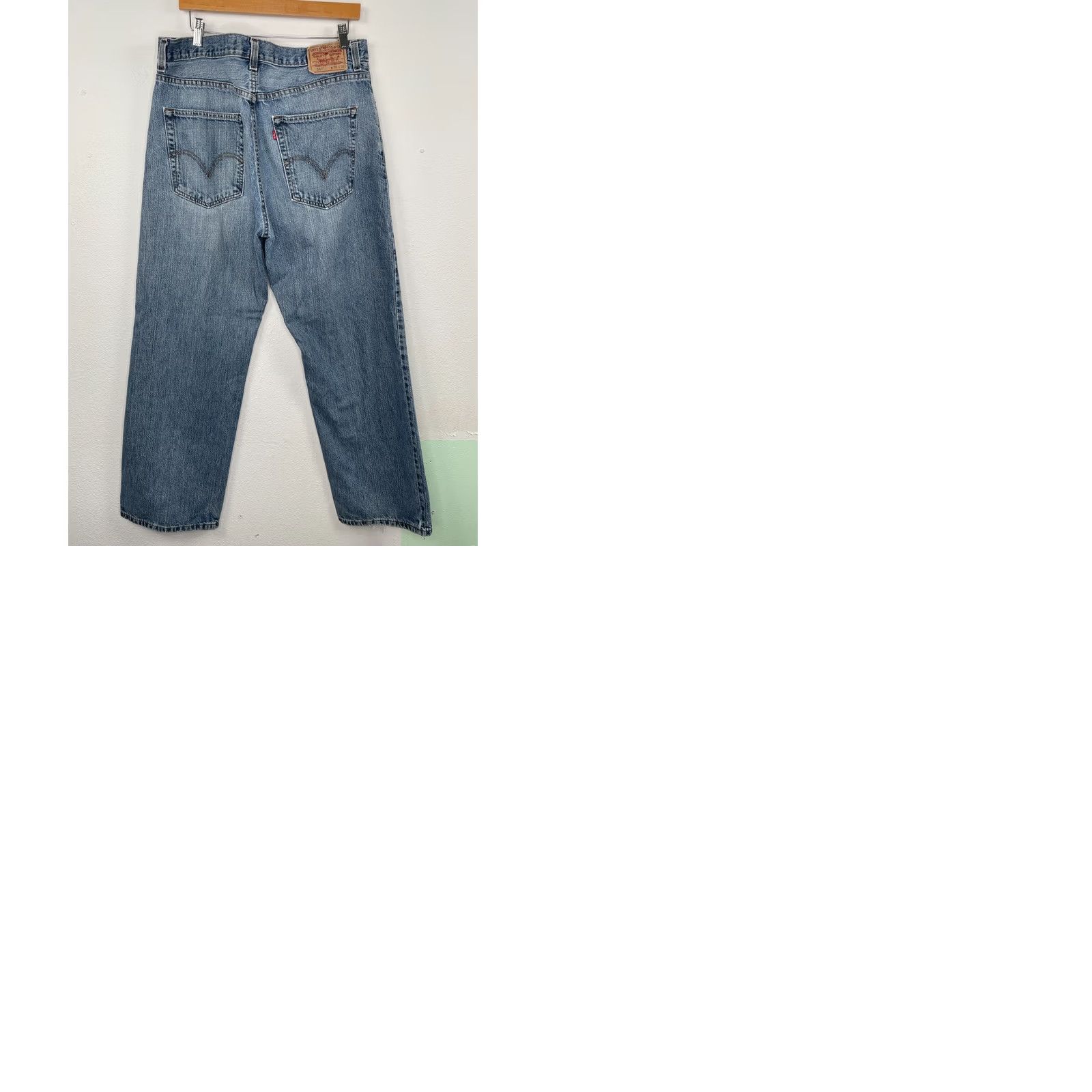 Levi's VINTAGE Levi's 569 Jeans Men Blue Straight Loose Denim 36x30 100% Cotton Distressed Regular Rise High Size US 36 / EU 52 - 9 Thumbnail