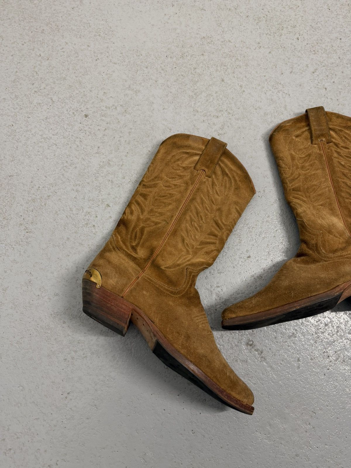 Sendra Vintage Sendra Cowboy Suede Leather Boots Size US 9.5 / EU 42-43 - 3 Thumbnail