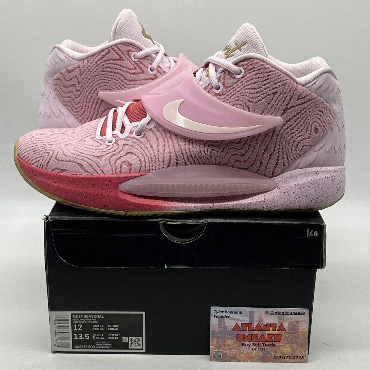 image of Nike Kd 14 Aunt Pearl Shoes in Pink, Men's (Size 12)