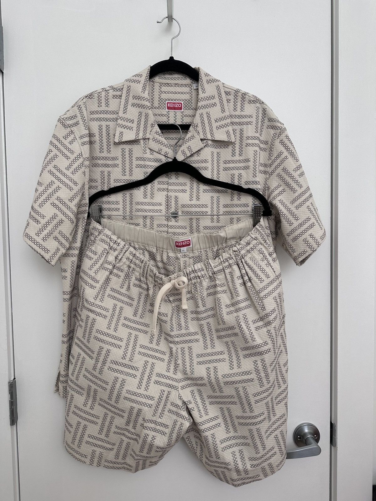 Kenzo KENZO - Textured “weave” short sleeve button down Size US M / EU 48-50 / 2 - 7 Thumbnail