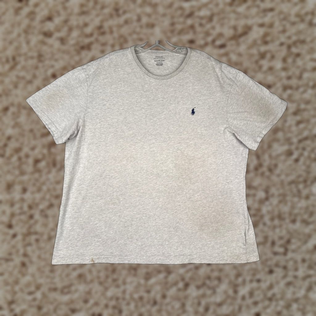 Ralph Lauren Polo Ralph Lauren Shirt Men's XL Gray Cotton Short Sleeve Crew Neck Logo Embroidered Designer American Mens Size US XL / EU 56 / 4 - 1 Thumbnail