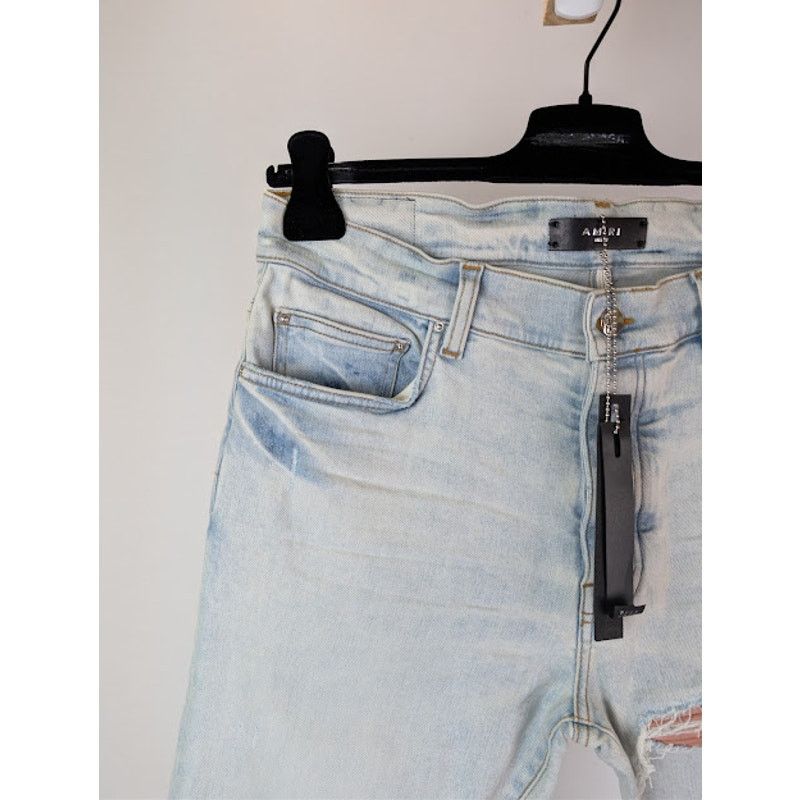 Amiri o1rshd1 MX1 Suede Denim Jeans in Medium Indigo Size US 32 / EU 48 - 6 Thumbnail